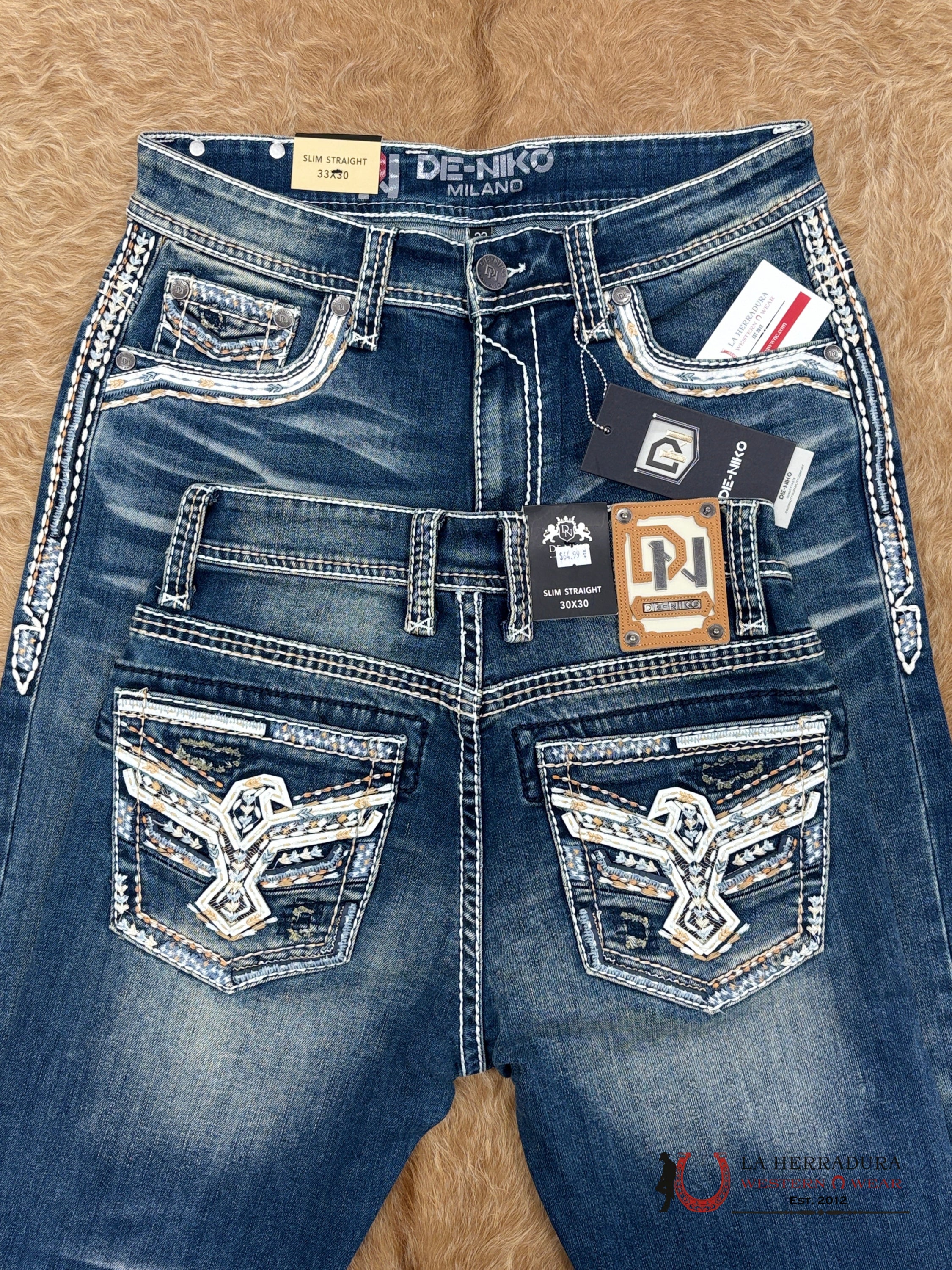 DE NIKO MENS JEANS SLIM STRAIGHT- DN-A011 ROPA HOMBRES