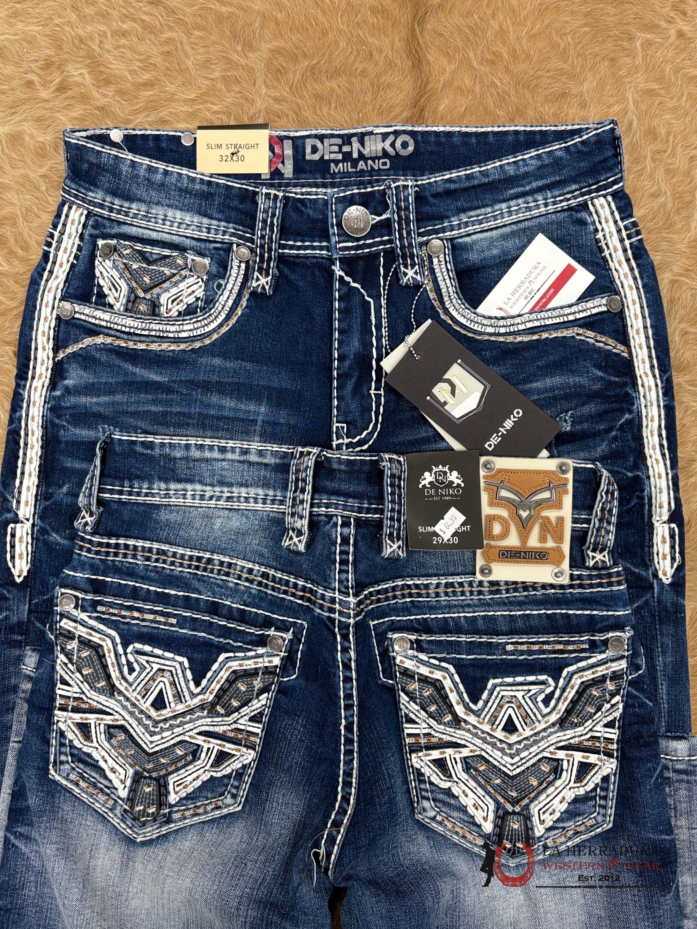 DE NIKO MENS JEANS SLIM STRAIGHT-DN-A19022 ROPA HOMBRES