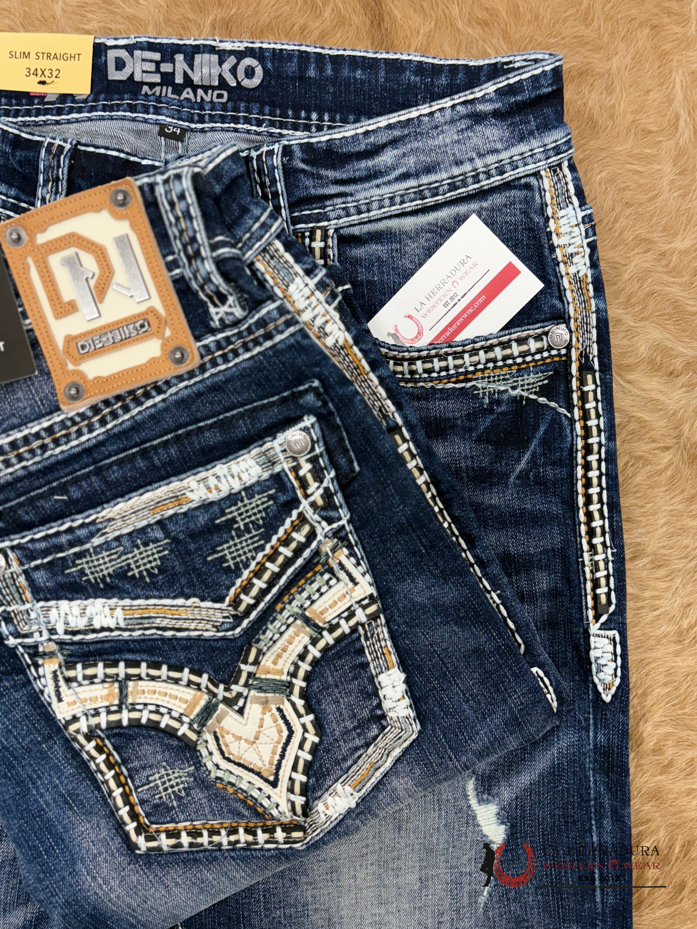 DE NIKO MENS JEANS SLIM STRAIGHT- DN-A19029-A ROPA HOMBRES