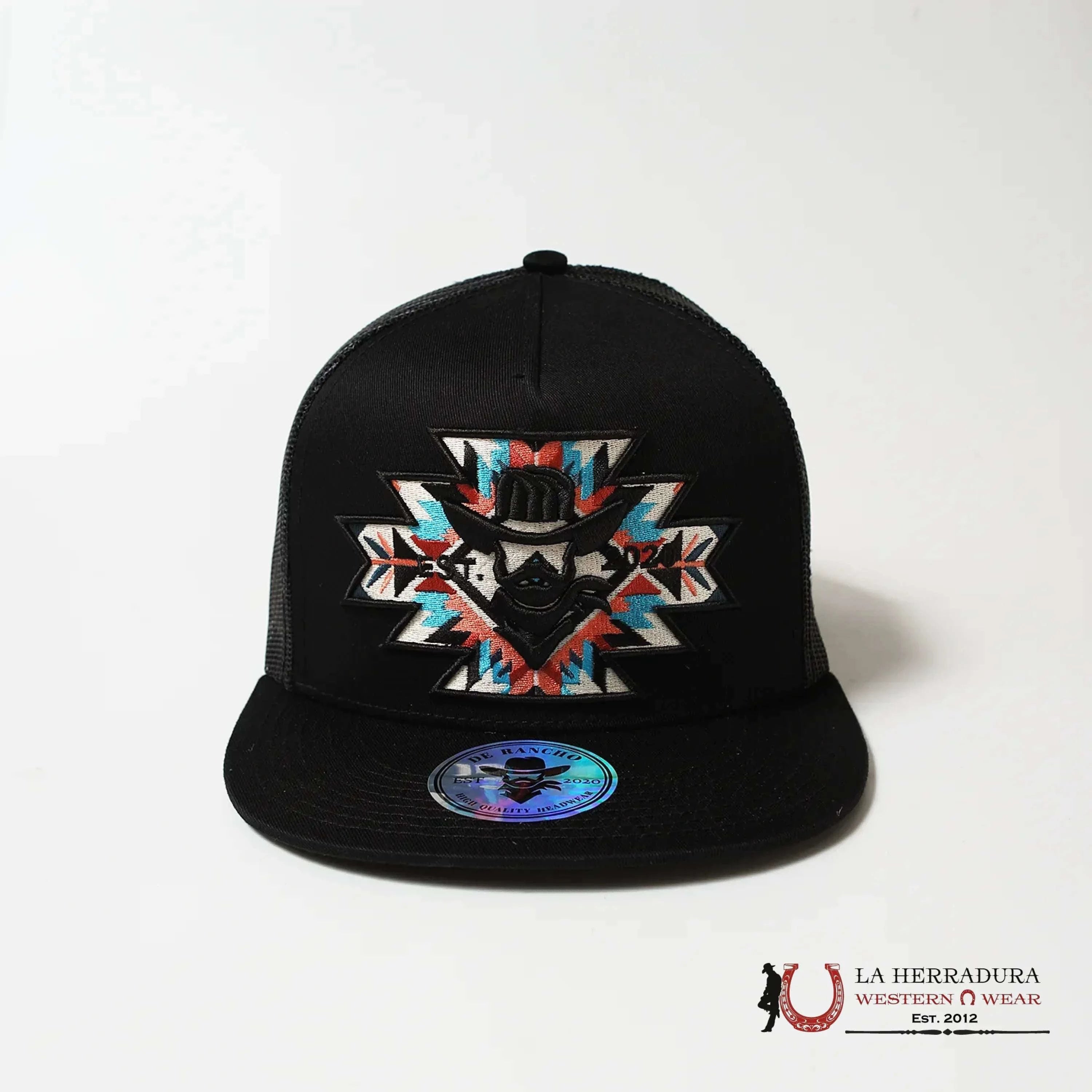DE RANCHO BLACK Style 2017 negro con tan HAT CAPS MENS GORRAS HOMBRES