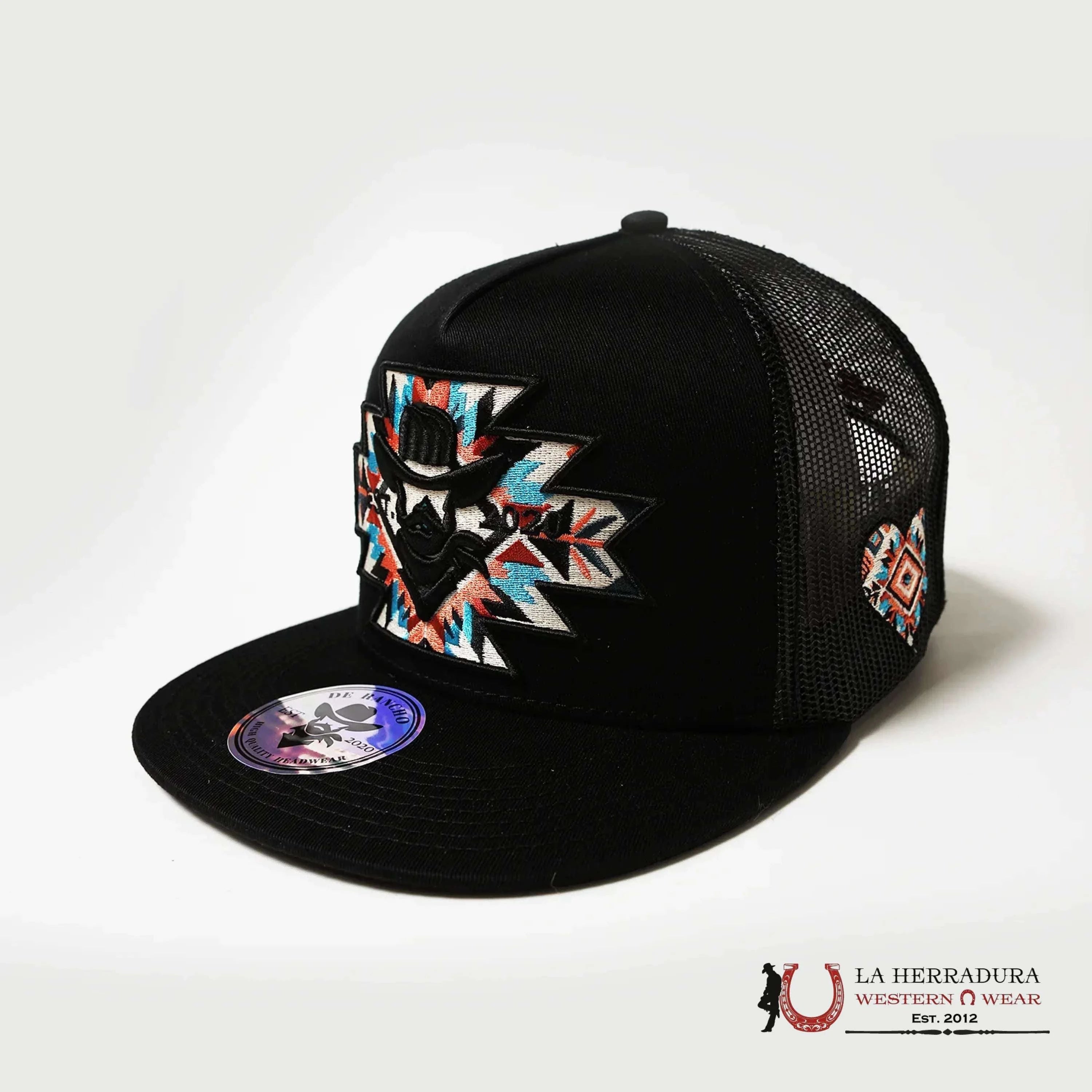 DE RANCHO BLACK Style 2017 negro con tan HAT CAPS MENS GORRAS HOMBRES