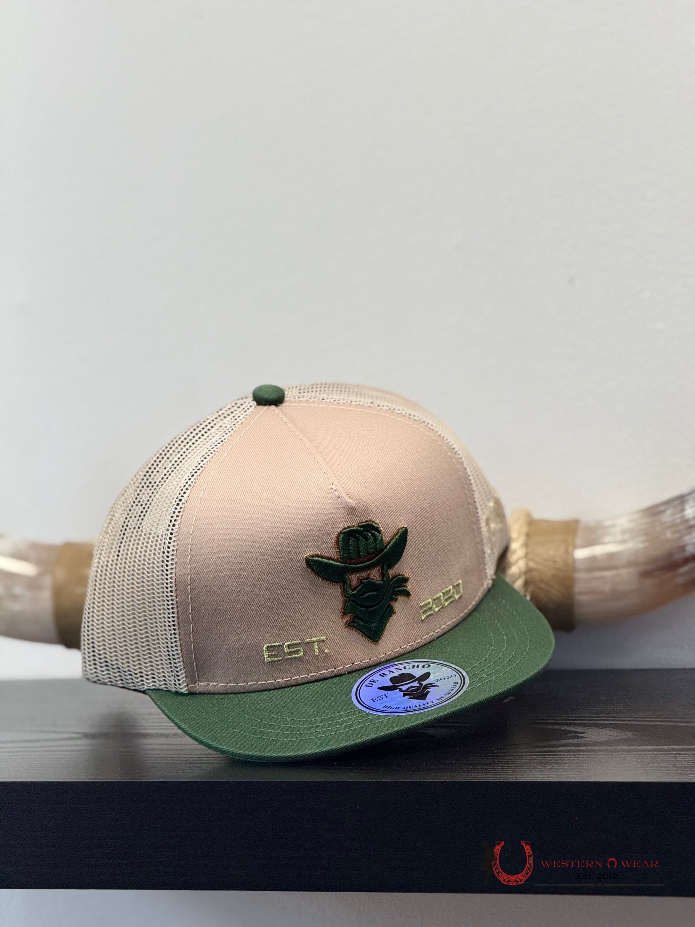 DE RANCHO kids Style 01 verde con cafe HAT CAPS MENS GORRAS HOMBRES
