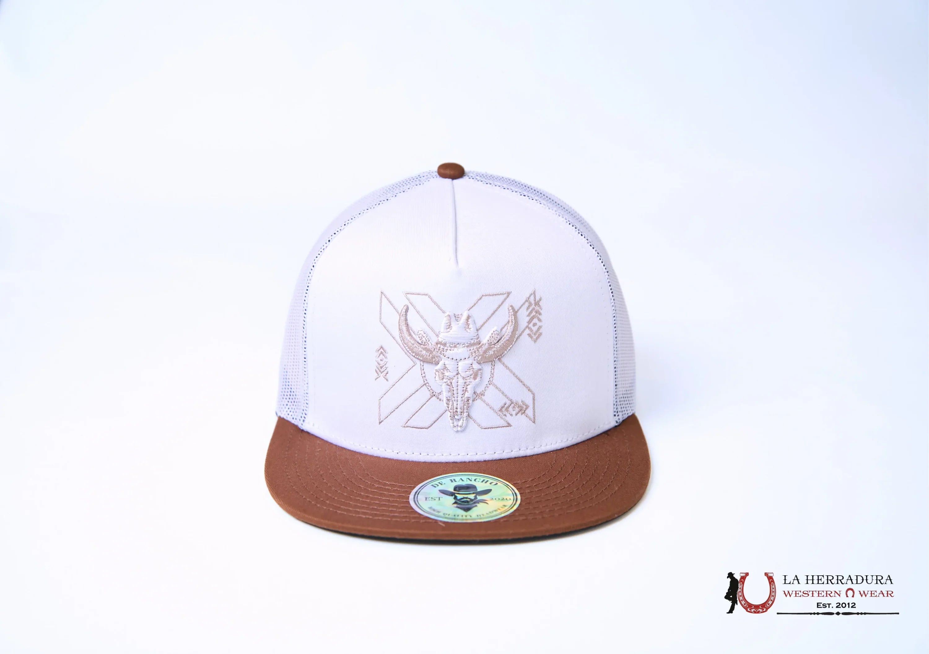 DE RANCHO WHITE Style 2011 blanco con gris HAT CAPS MENS GORRAS HOMBRES