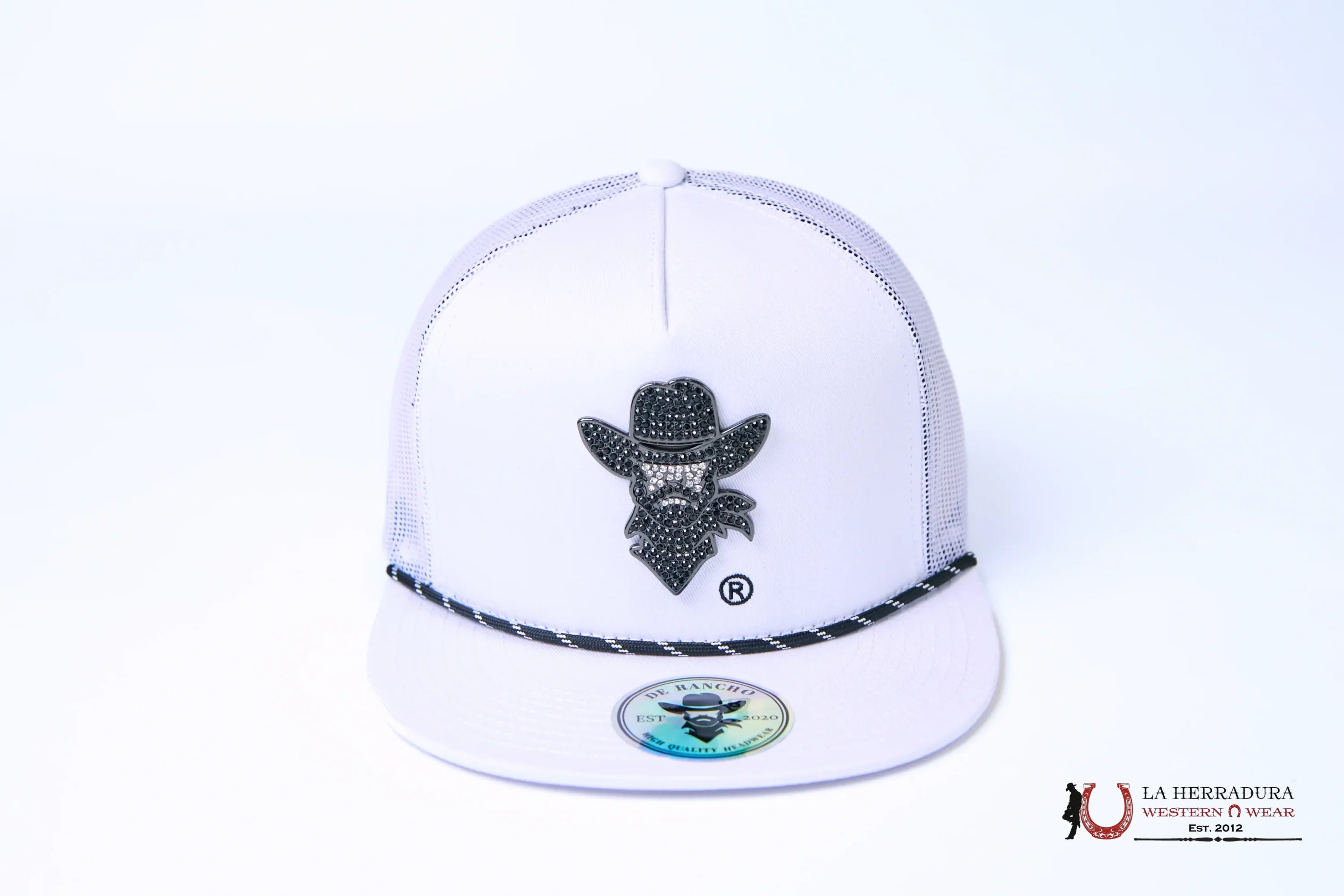 DE RANCHO WHITE Style 2013 blanco adiamantado HAT CAPS MENS GORRAS HOMBRES