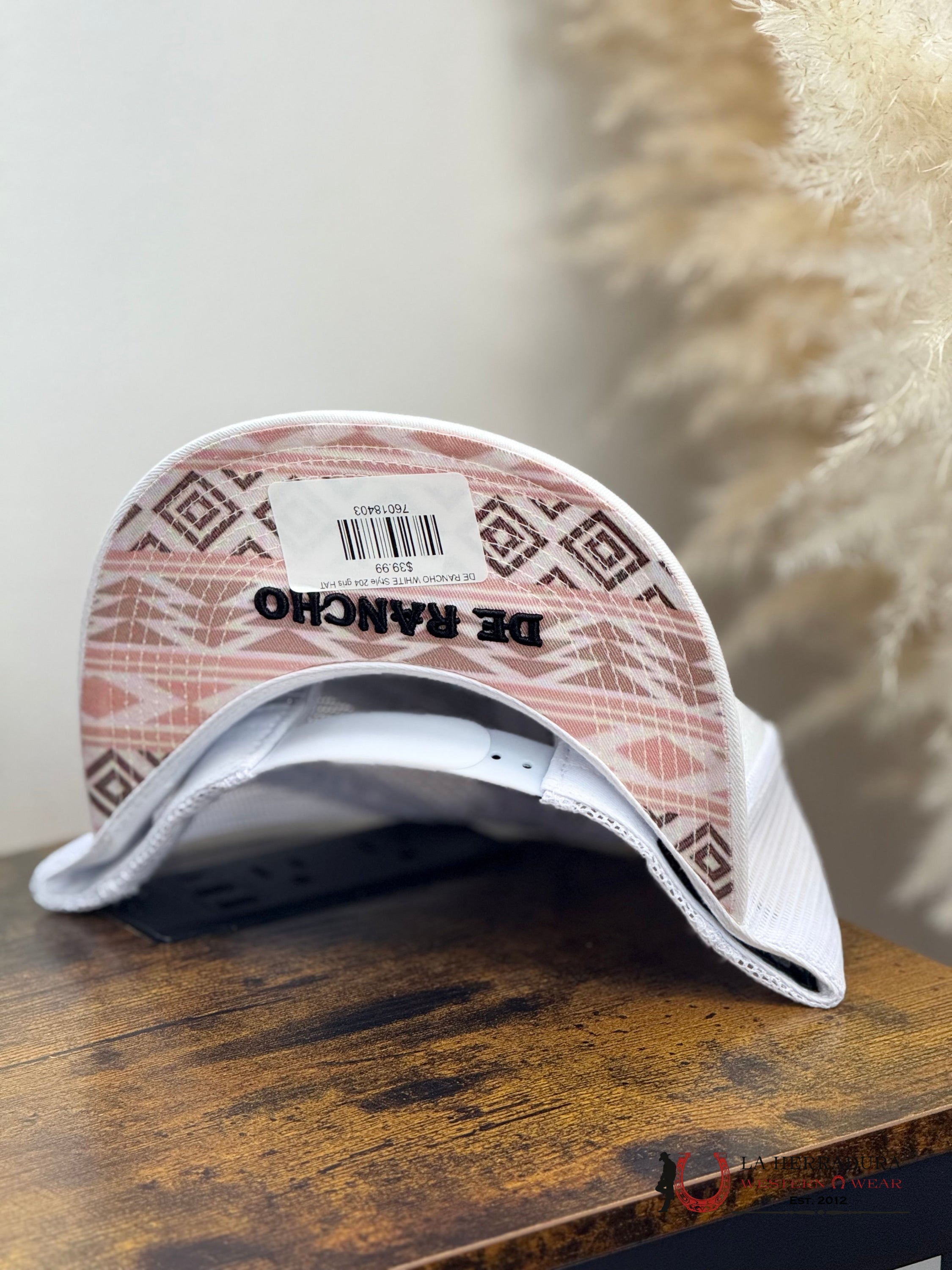 DE RANCHO WHITE Style 204 gris HAT CAPS MENS GORRAS HOMBRES