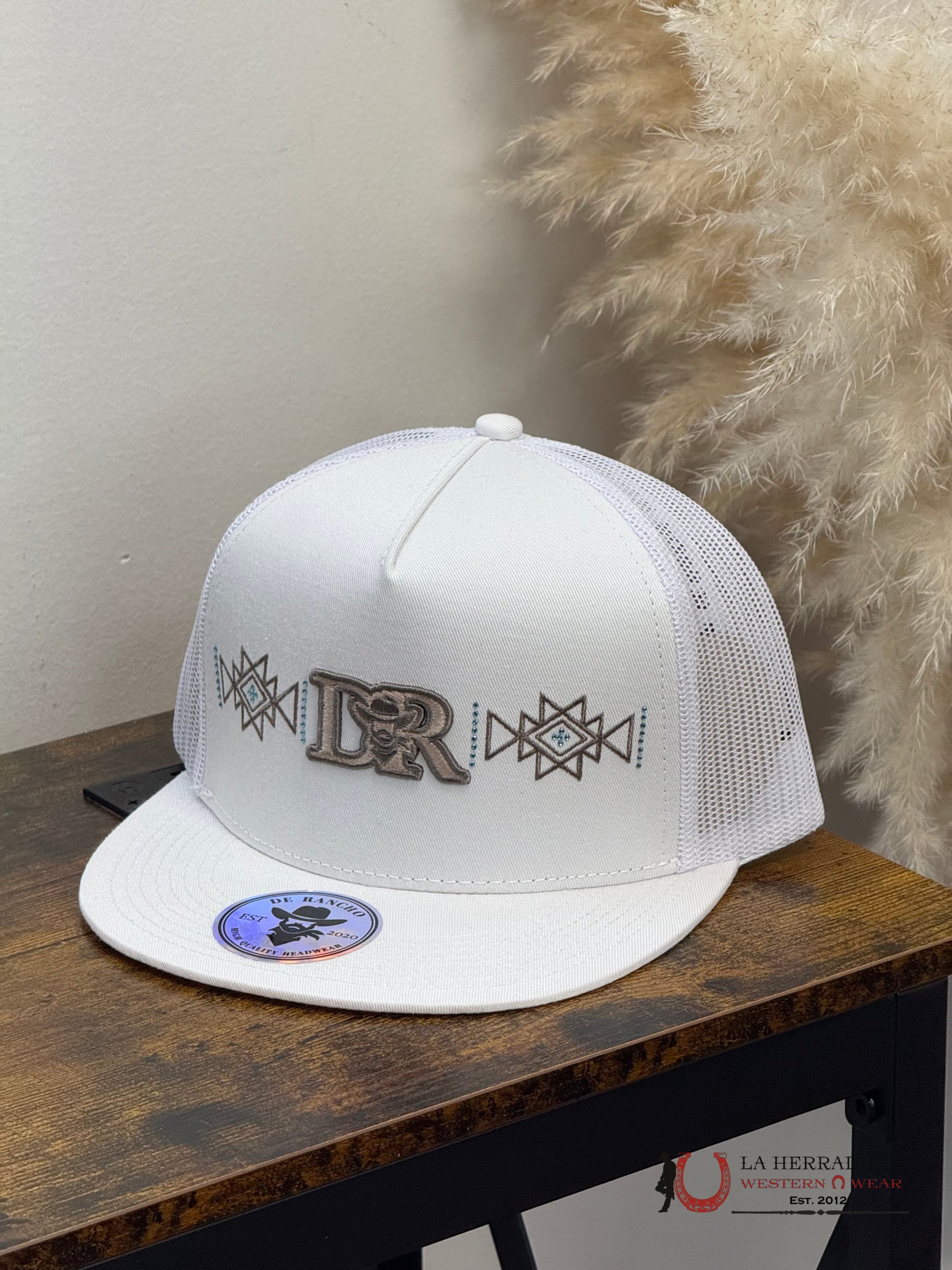 DE RANCHO WHITE Style 204 gris HAT CAPS MENS GORRAS HOMBRES