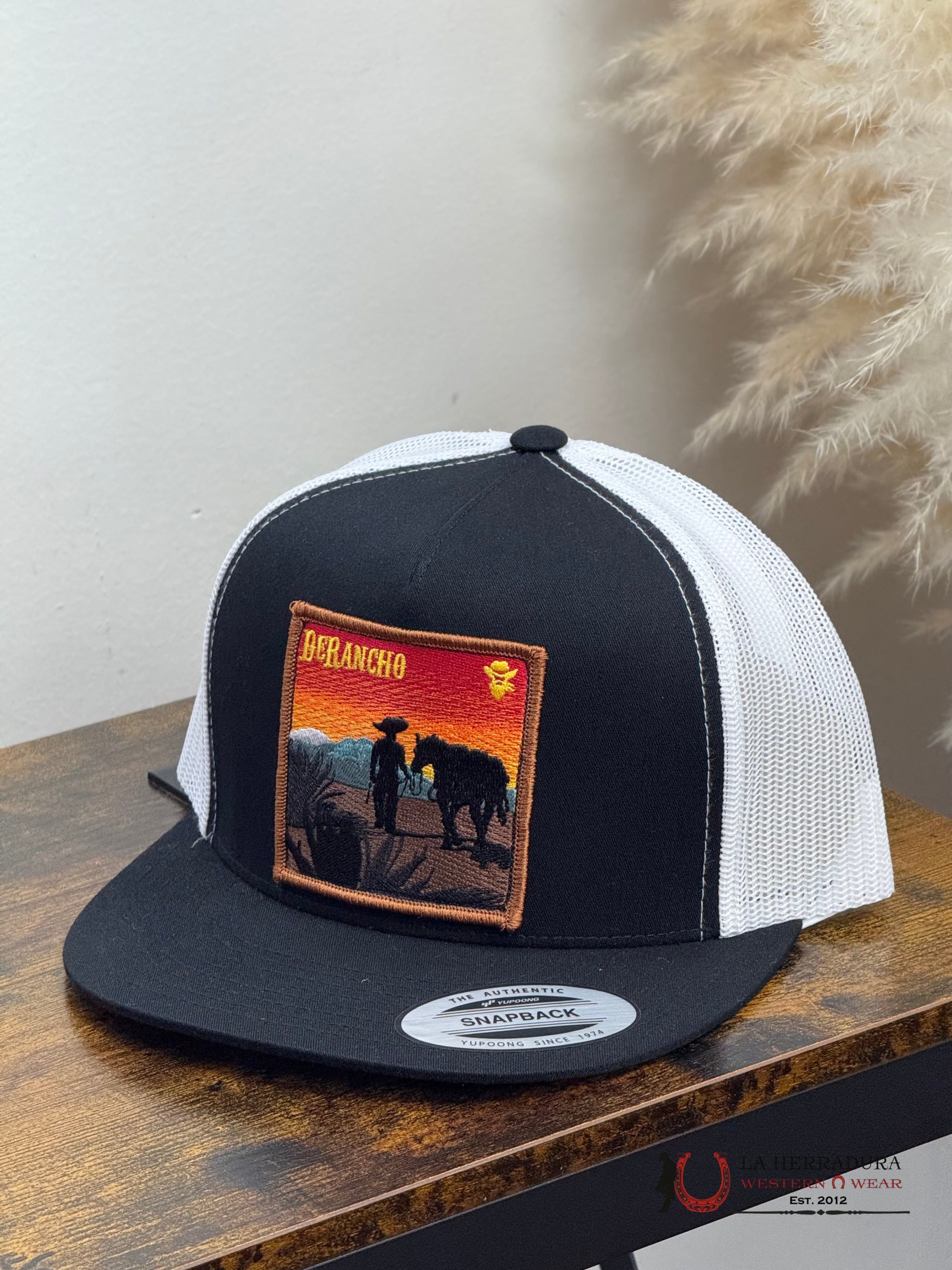 DE RANCHO WHITE Style 208 negro HAT CAPS MENS GORRAS HOMBRES