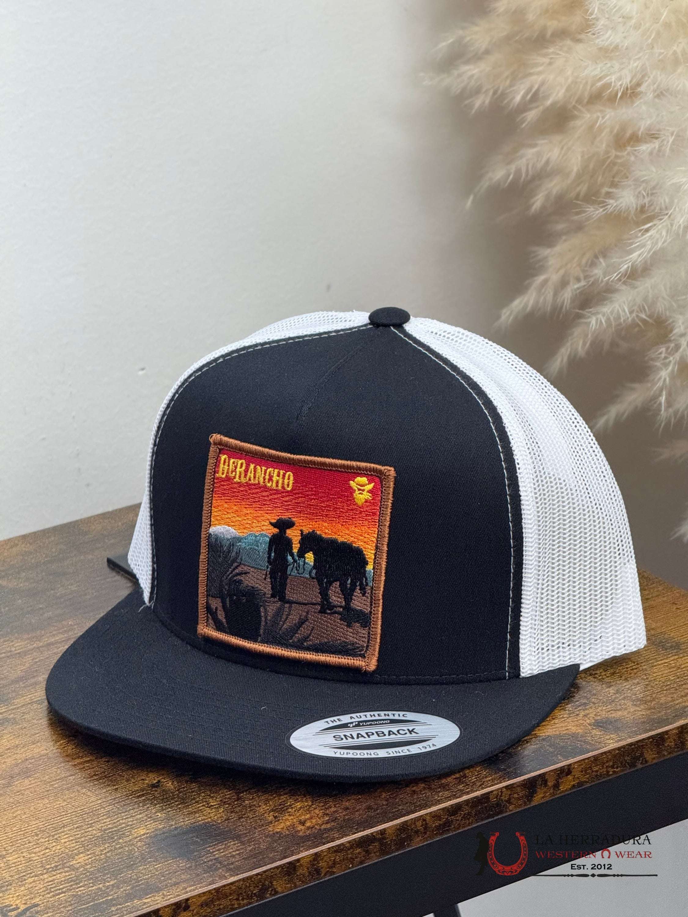 DE RANCHO WHITE Style 208 negro HAT CAPS MENS GORRAS HOMBRES