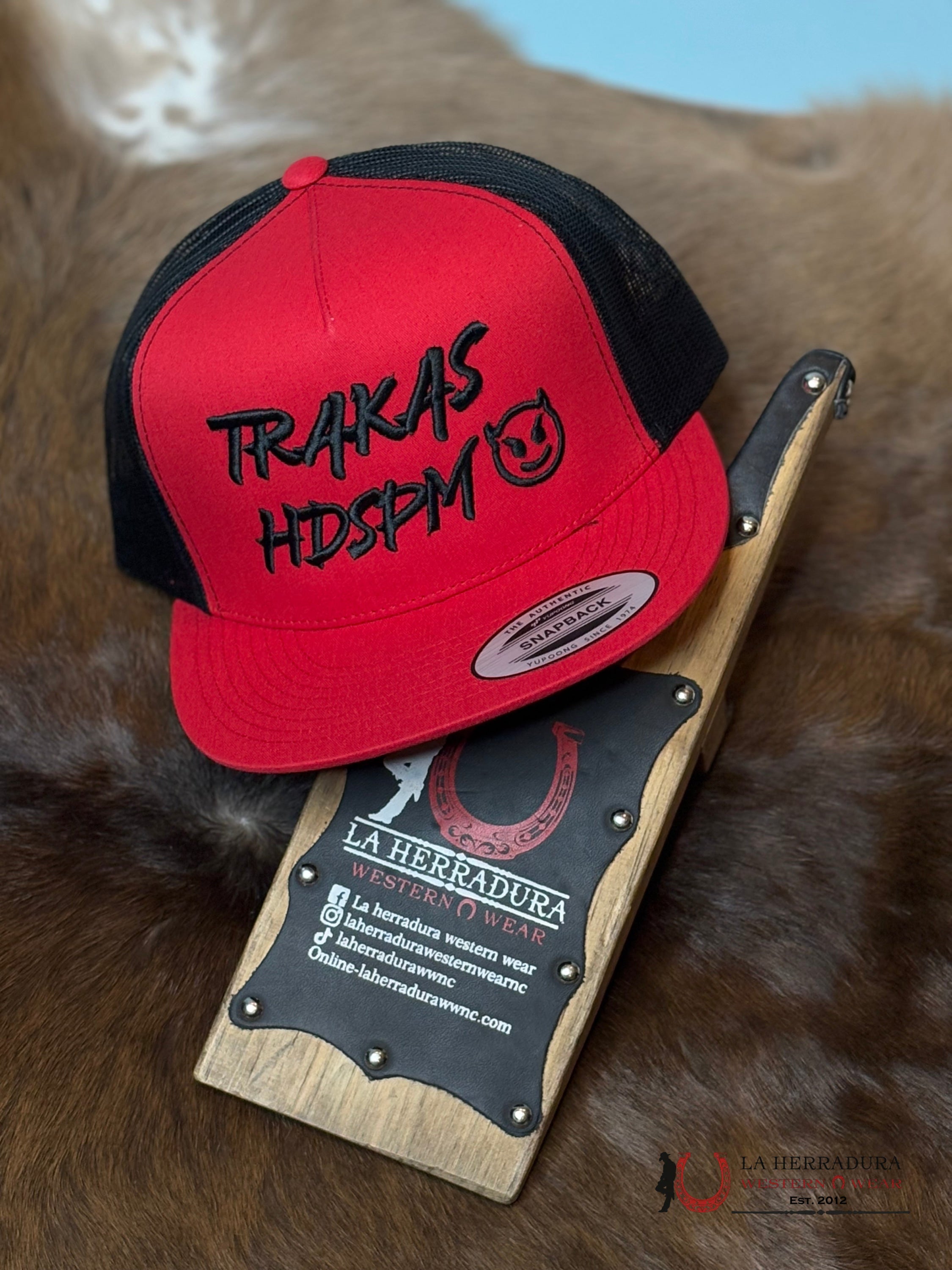 Trakas Hdspm Red With Black Hat Caps Mens Gorras Hombres