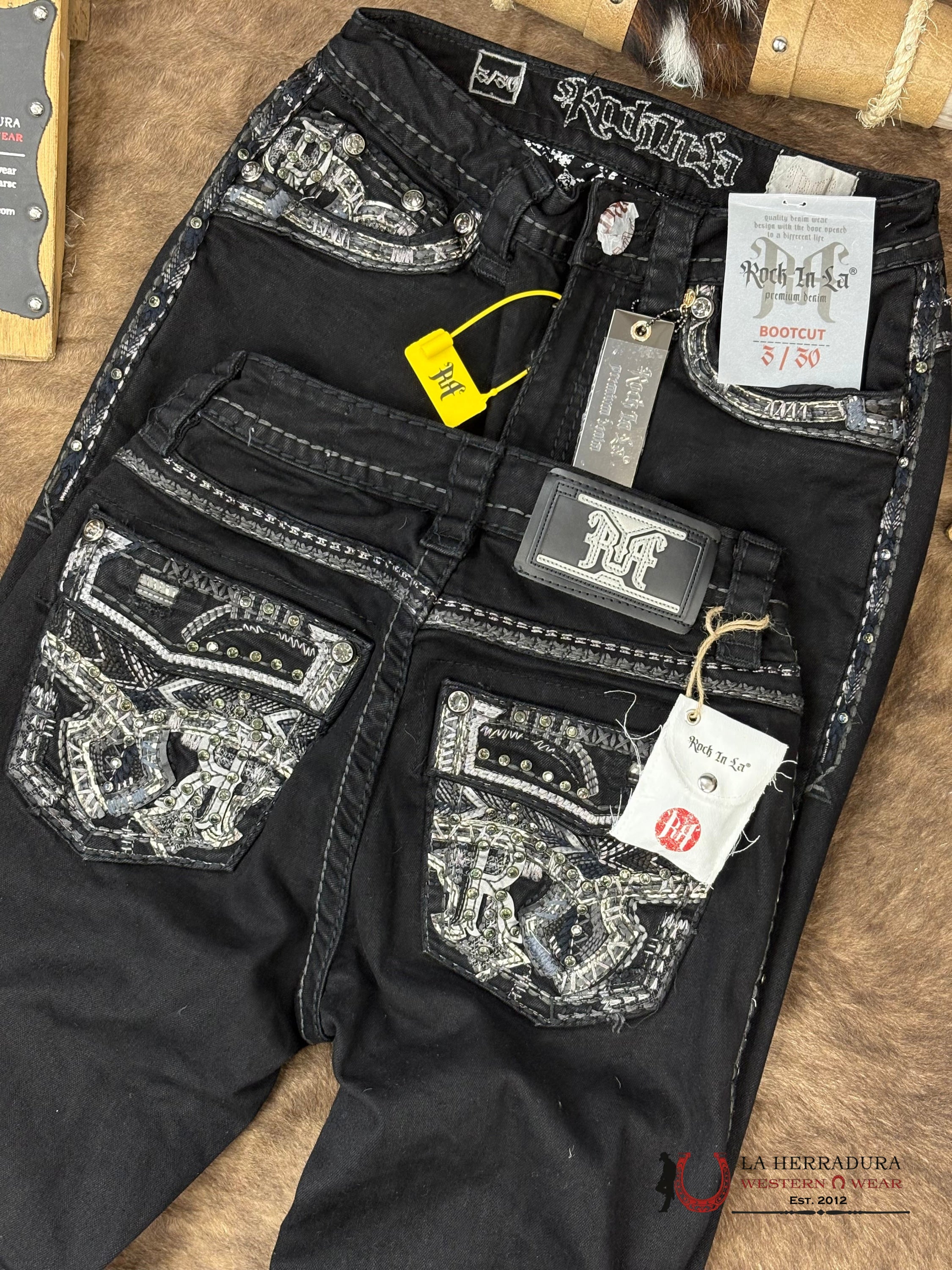 Dulce Rock In La Bookcut Black Jean ROPA MUJERES