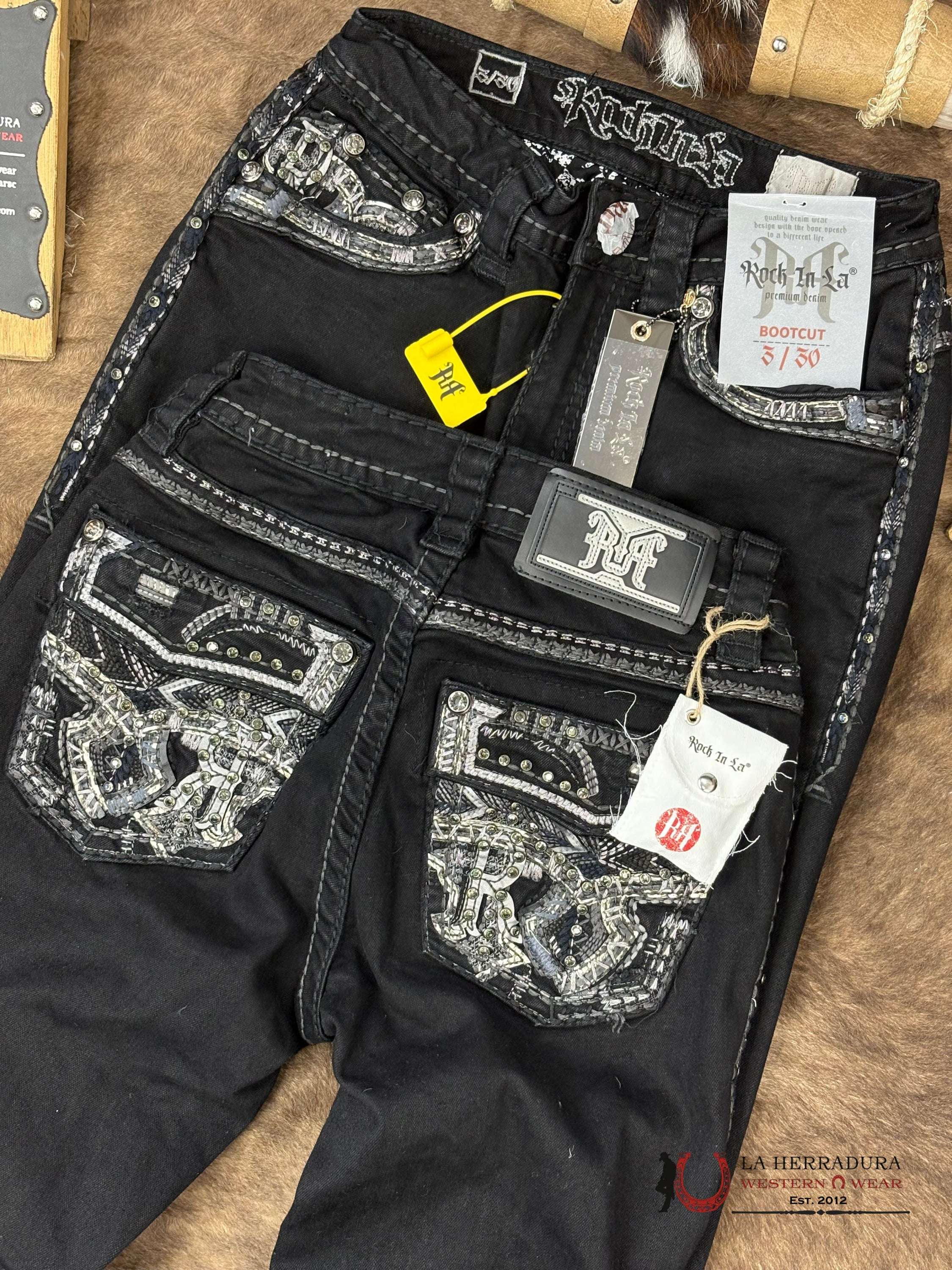 Dulce Rock In La Bookcut Black Jean ROPA MUJERES
