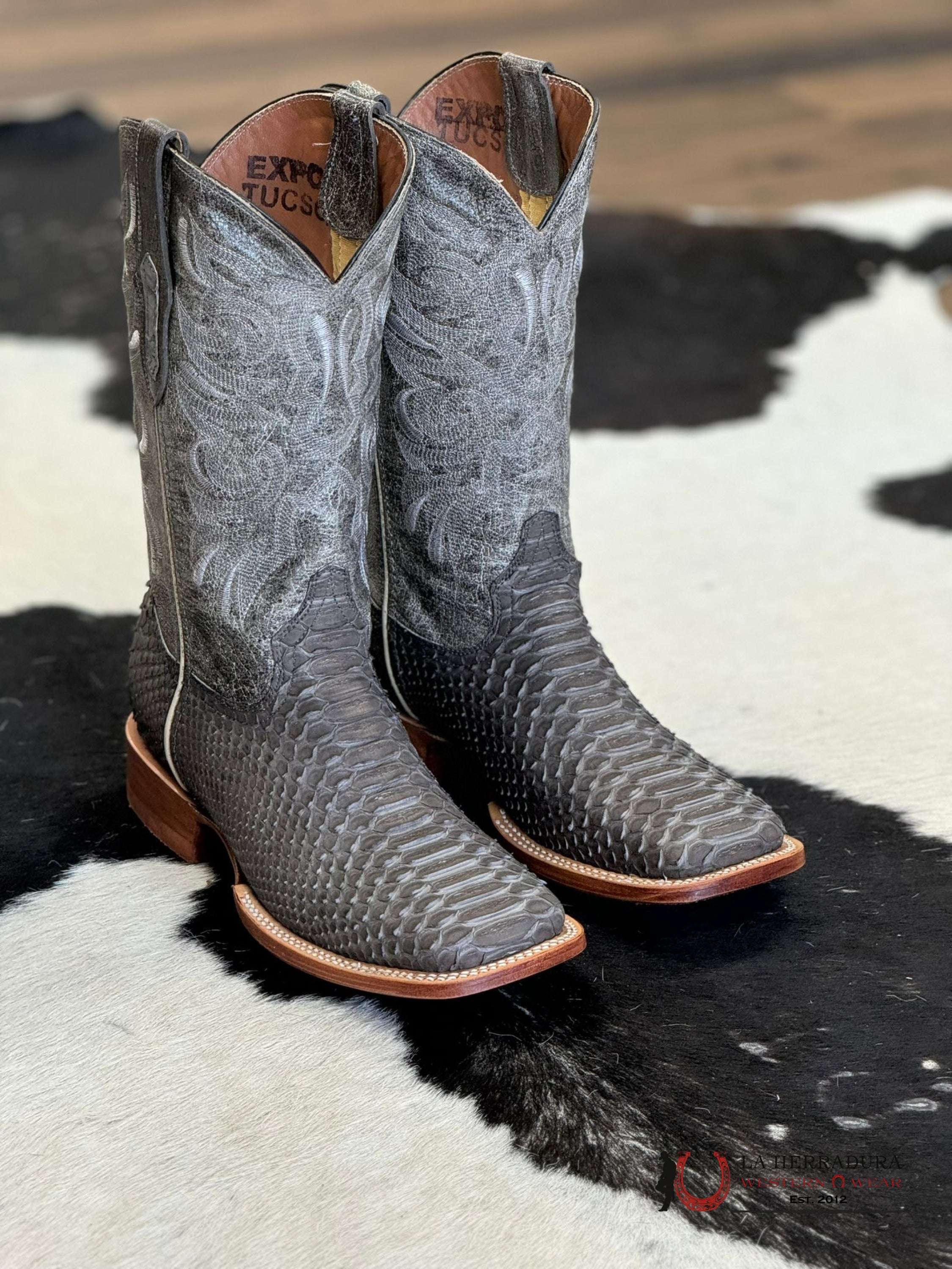 Diligencia All Grey Claro Nobuck Python Boot Botas Hombres