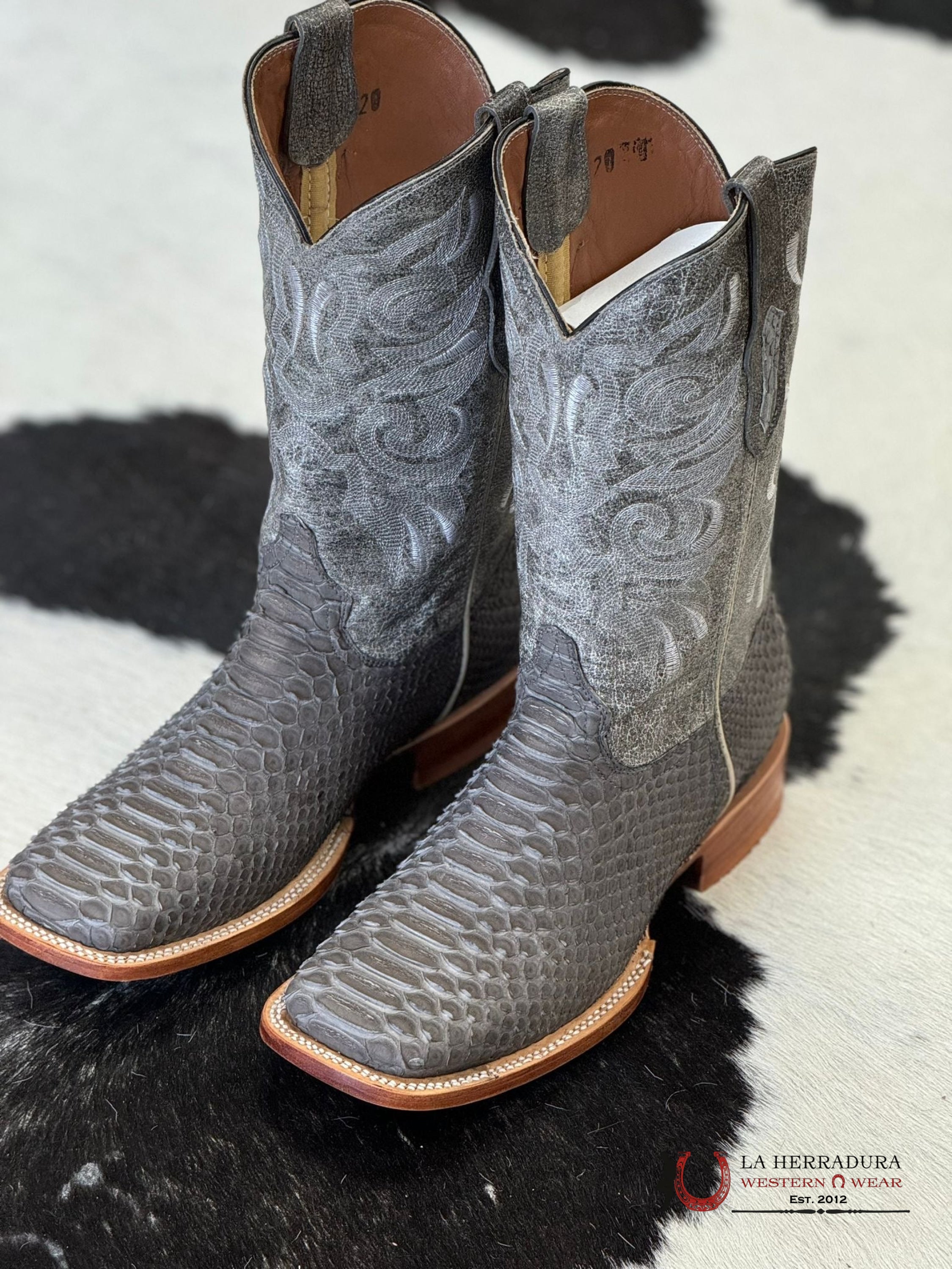 Diligencia All Grey Claro Nobuck Python Boot Botas Hombres