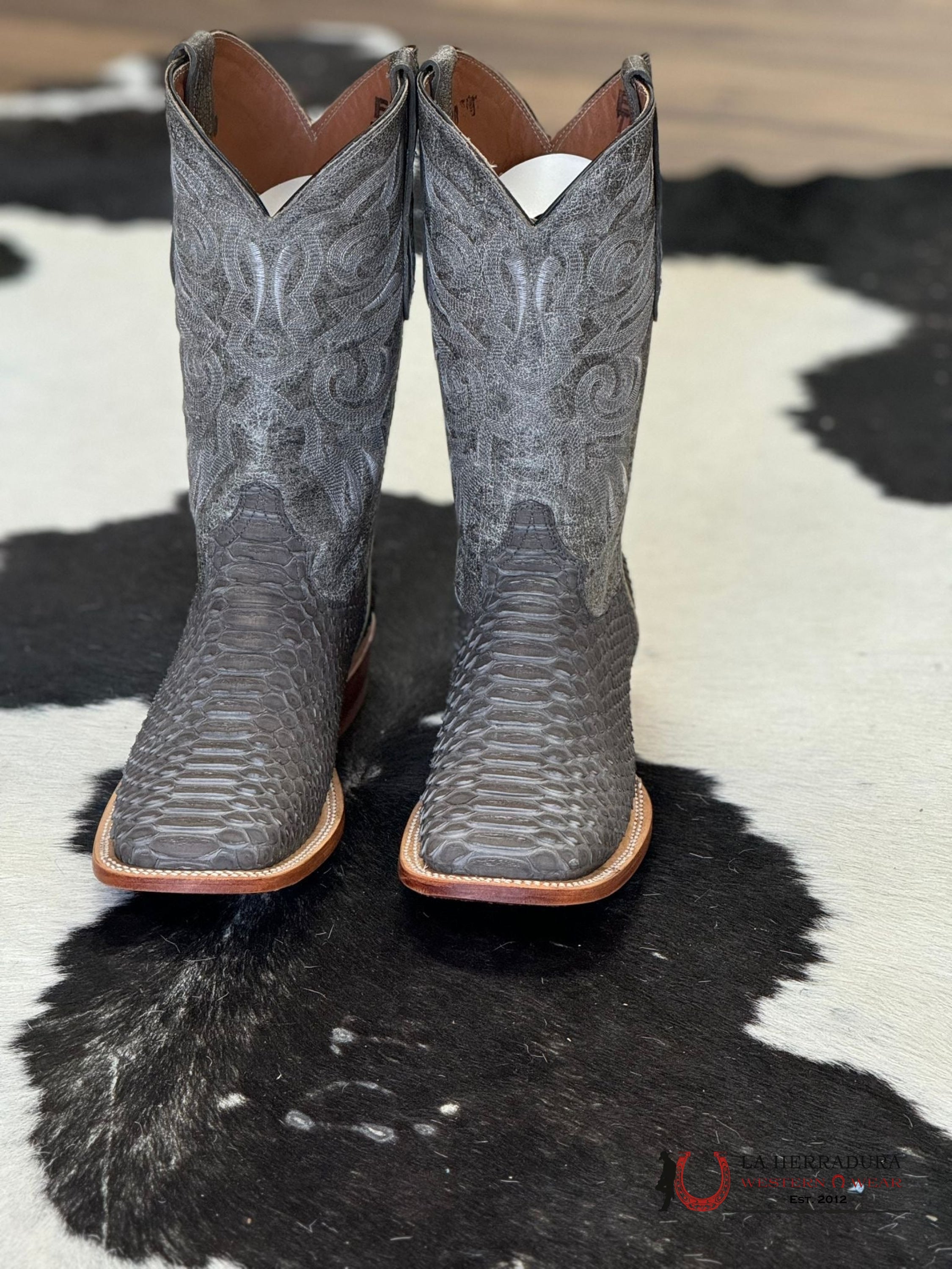 Diligencia All Grey Claro Nobuck Python Boot Botas Hombres