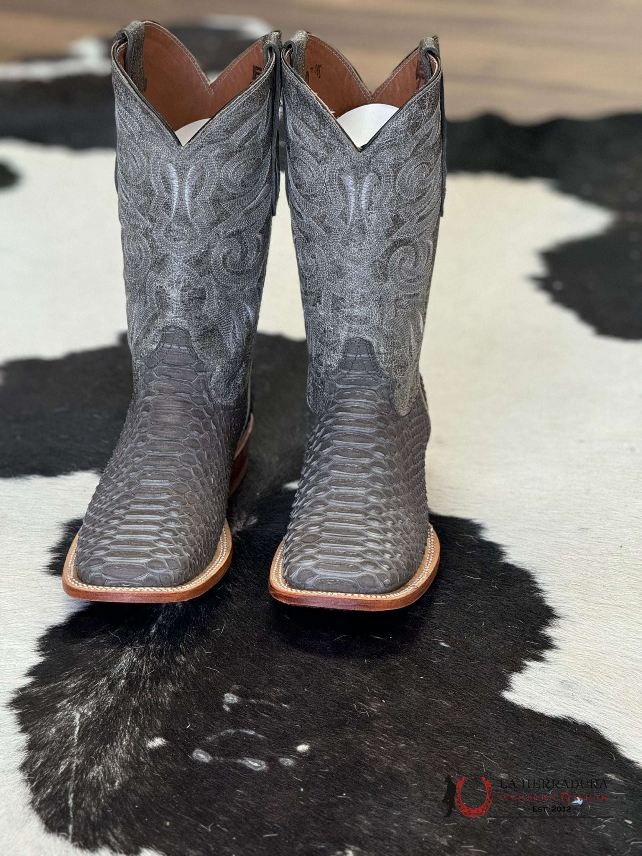 Diligencia All Grey Claro Nobuck Python Boot Botas Hombres
