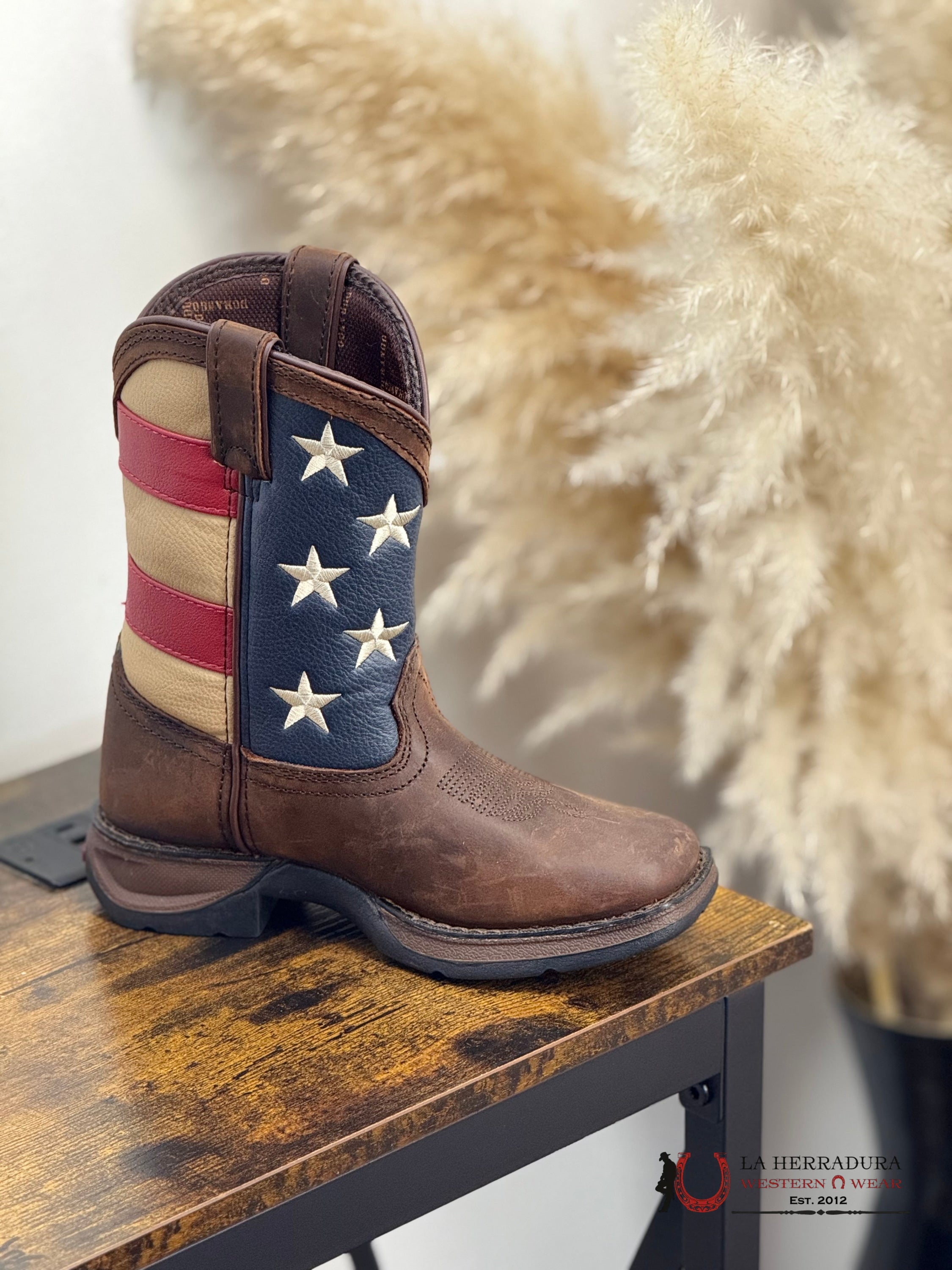 DURANGO KIDS BOOTS AMERICAN DARK LEATHER -DBT0159 y DBT0160 NIÑOS