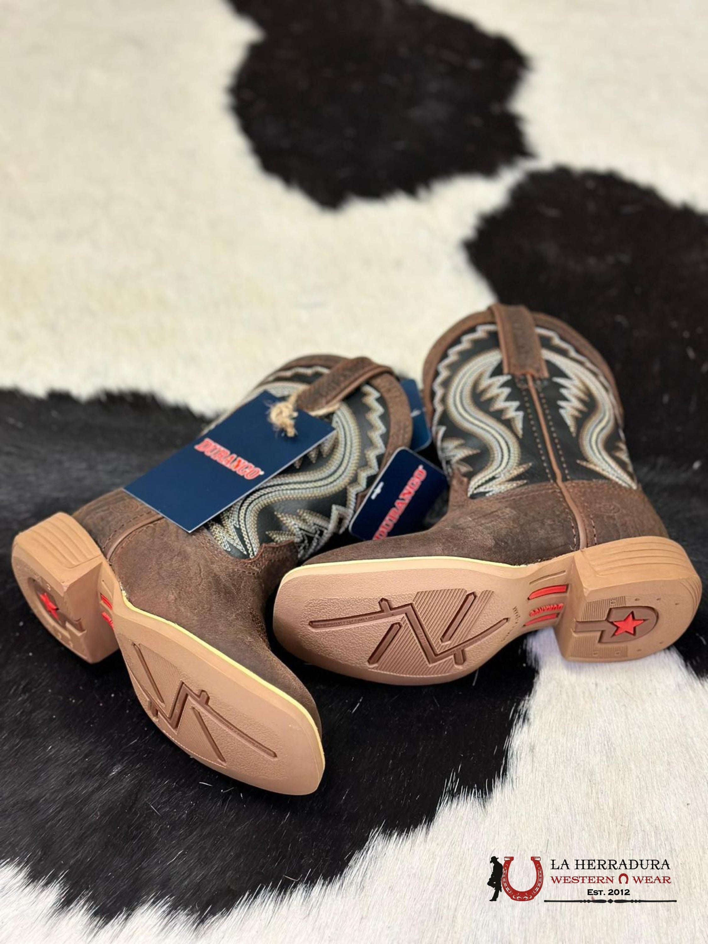 DURANGO KIDS BOOTS BLACK TUBE TOP BLACK LEATHER -DBT0237 NIÑOS