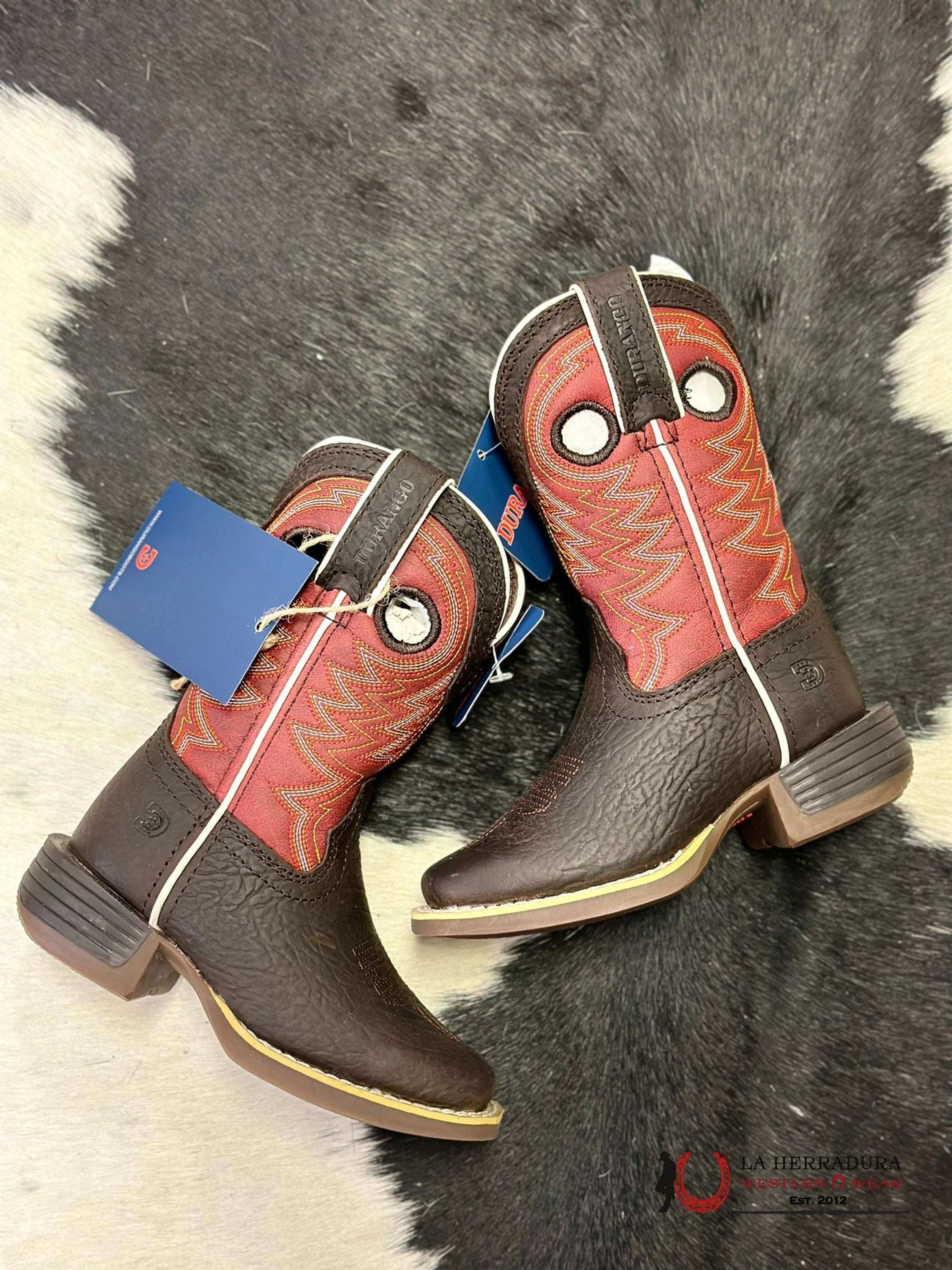 DURANGO KIDS BOOTS RED ORANGE TUBE TOP -DBT0220 NIÑOS
