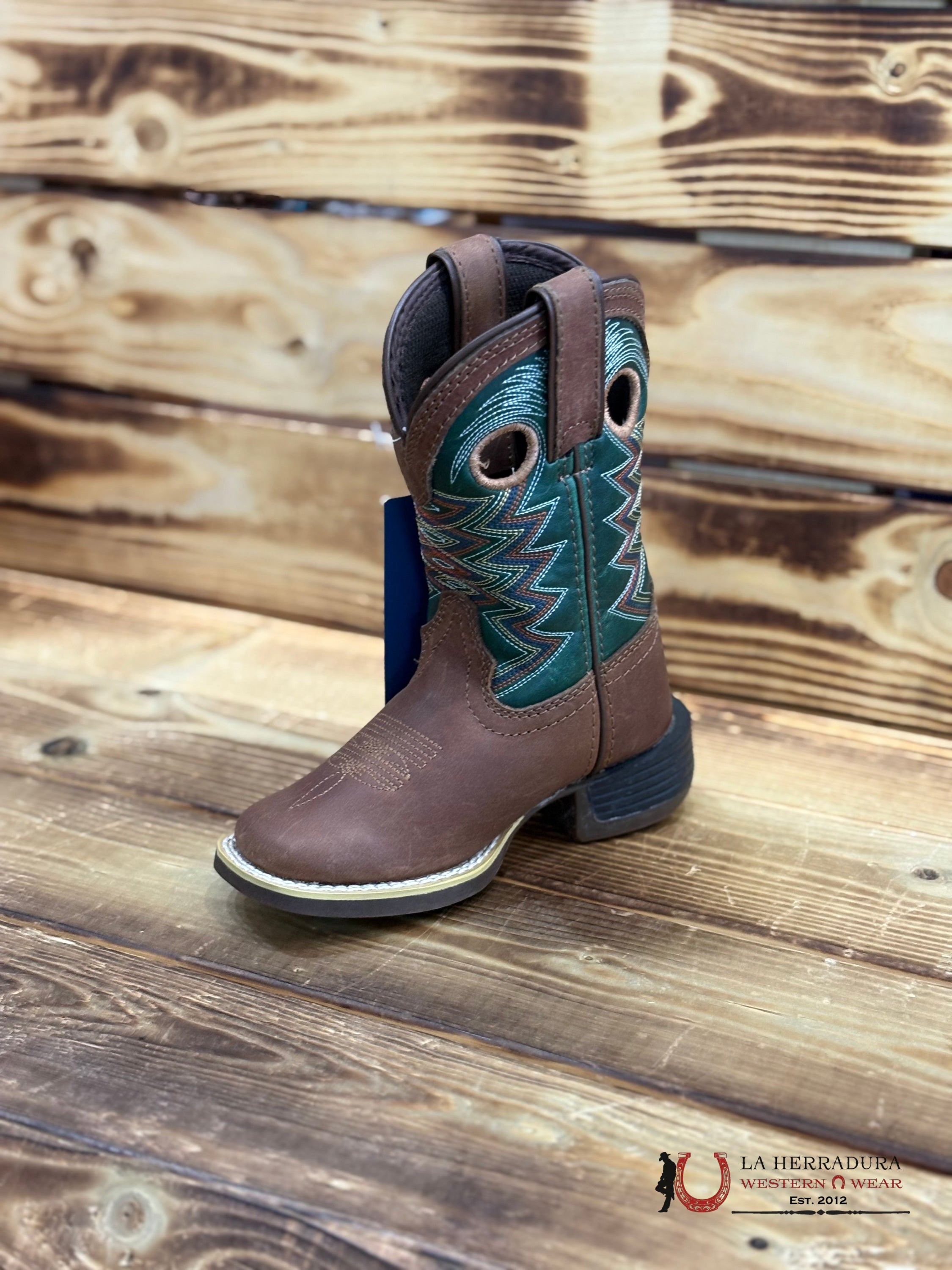 DURANGO KIDS GREEN/ORANGE ZIG TUBE TOP -DBT0224 NIÑOS