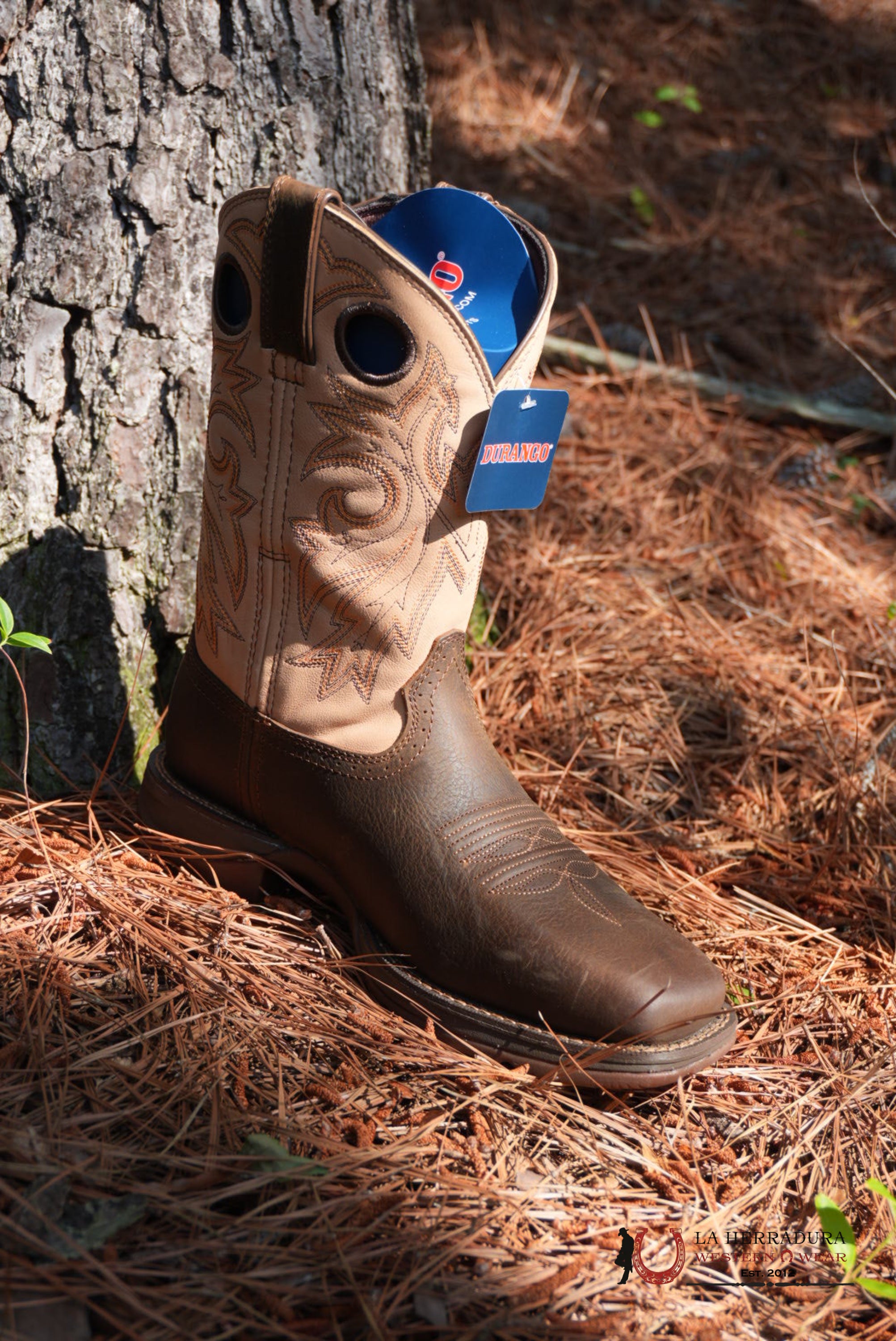 DURANGO Dark/Light Brown With Stiching MEN WORK Boot - DDB0498