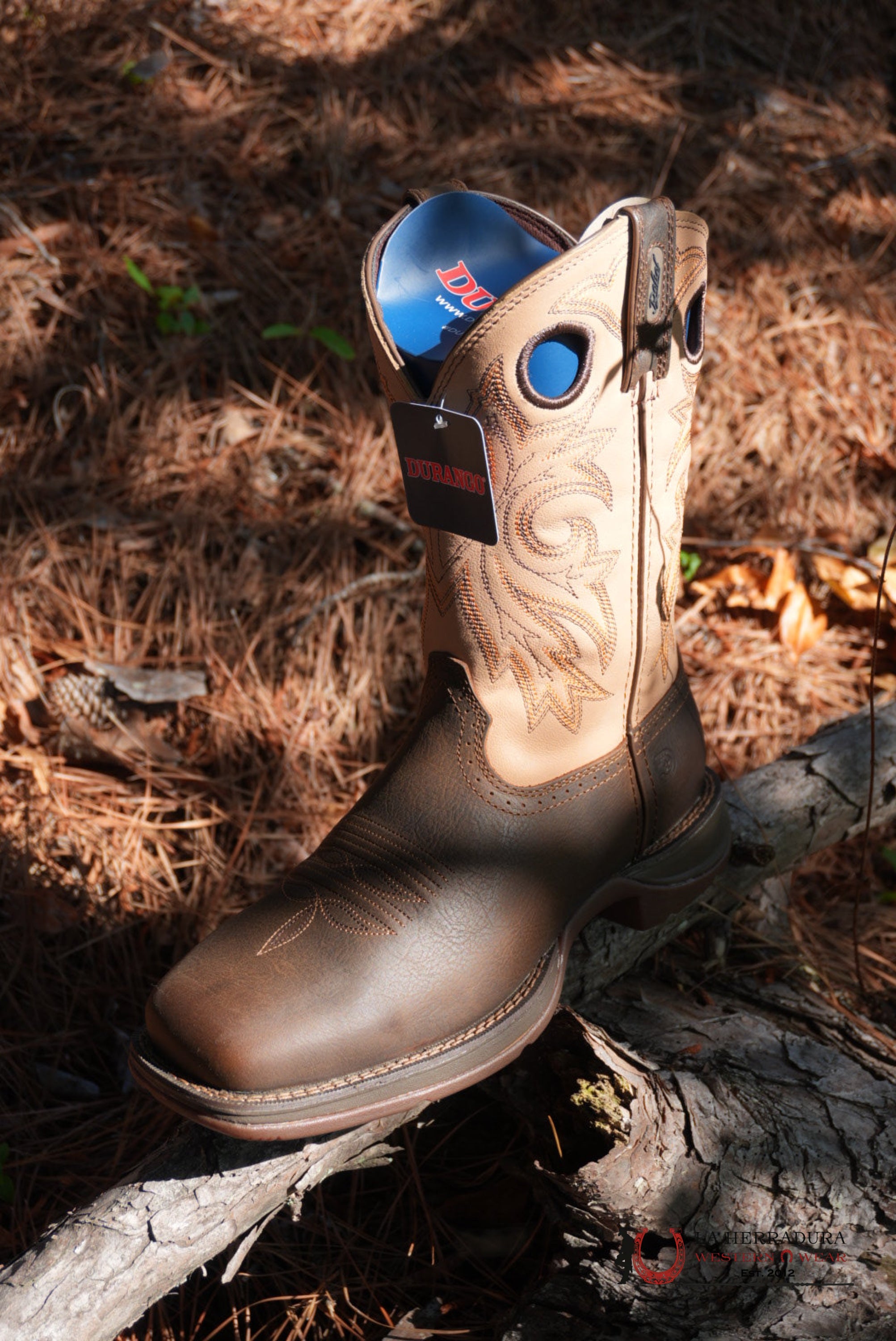 DURANGO Dark/Light Brown With Stiching MEN WORK Boot - DDB0498