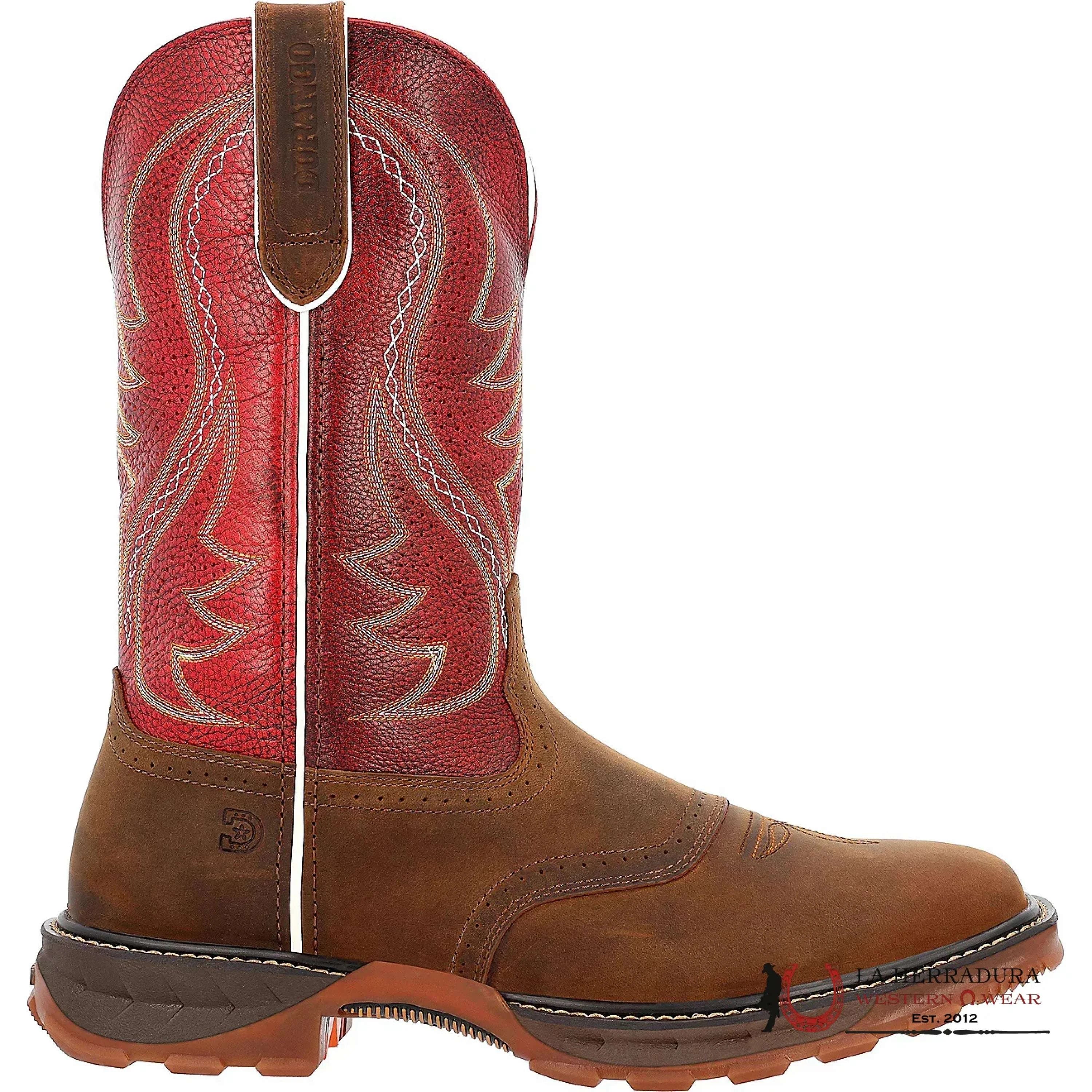 DURANGO MEN WORK BROWN WITH RED TUBE (slip & oil resistant) DDB0479
