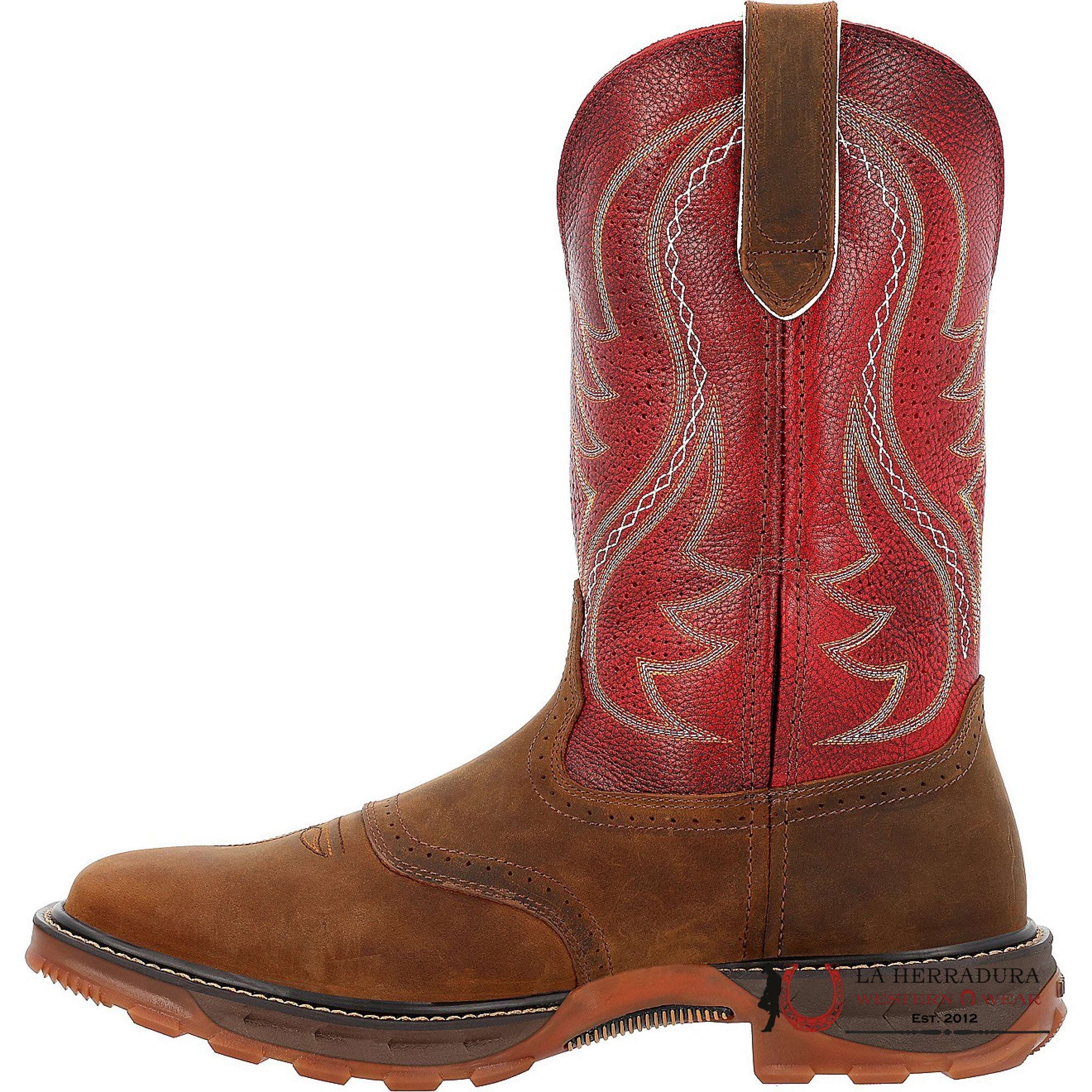 DURANGO MEN WORK BROWN WITH RED TUBE (slip & oil resistant) DDB0479