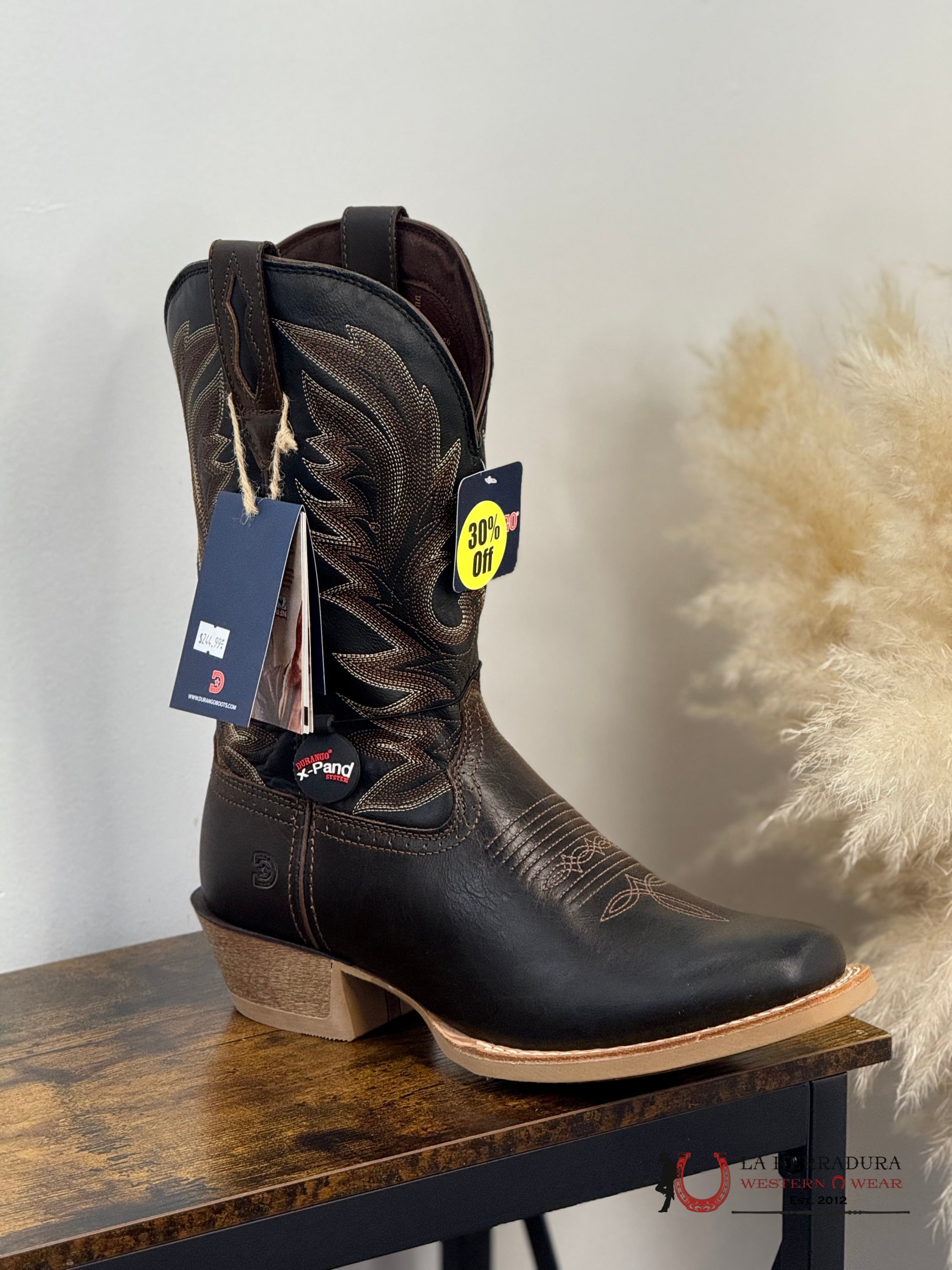 DURANGO MENS WORK BOOT COWBOY STYLE DARK BROWN DDB0419