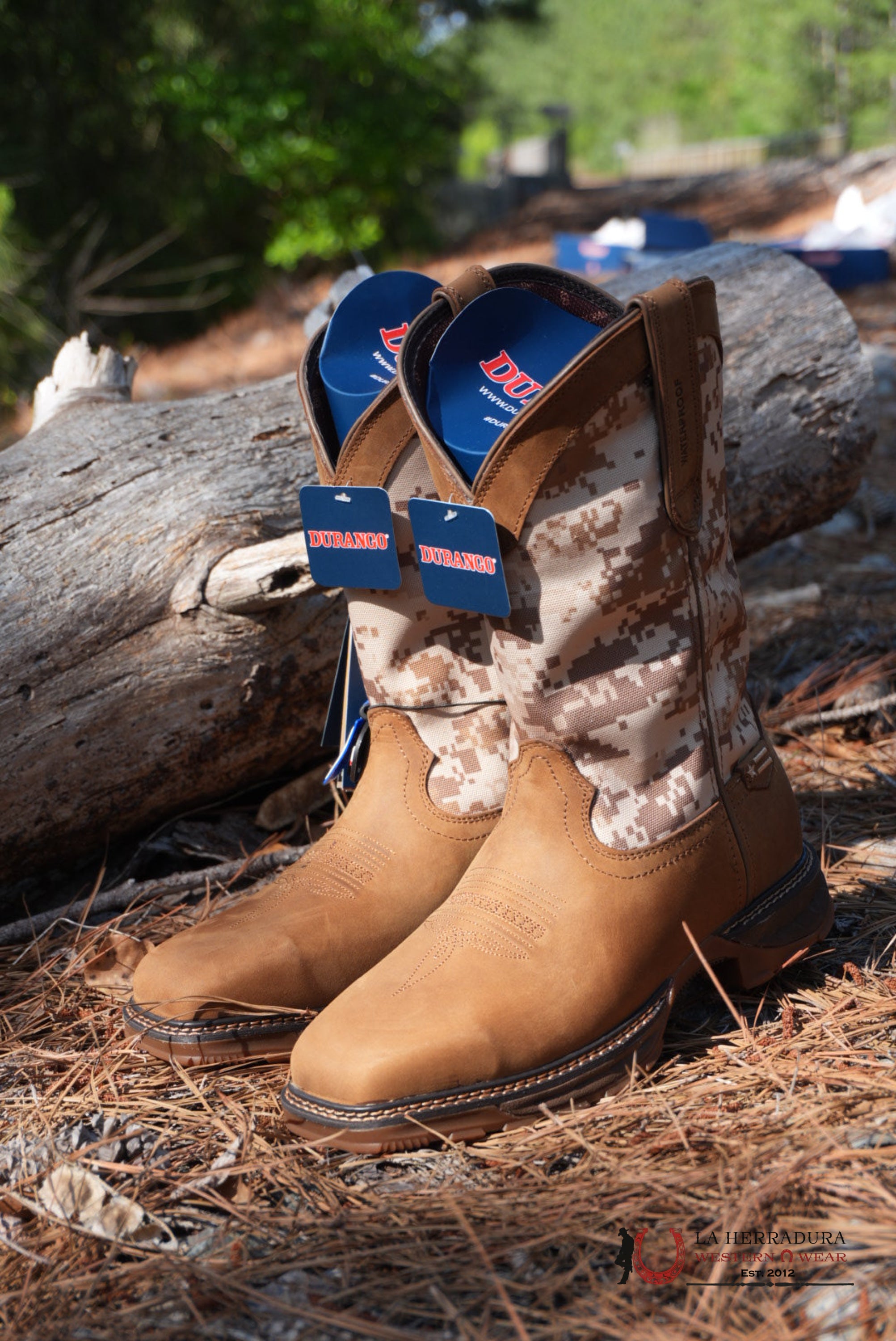 DURANGO MENS WORK BOOT MAVERICK XP BROWN ARMY CAMO TUBE STEEL TOE DDB0207