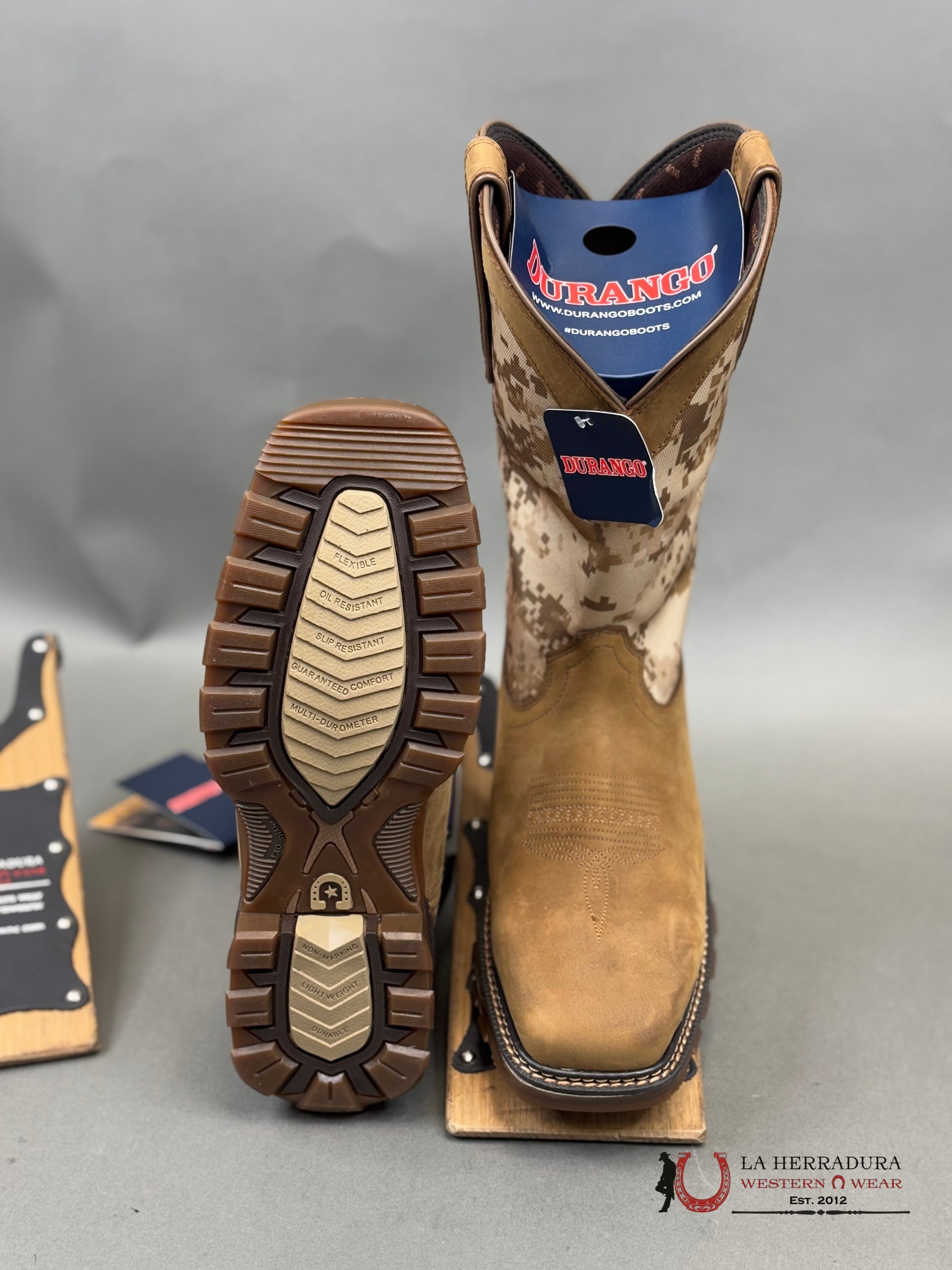 Durango Mens Work Boot Maverick Xp Brown Army Camo Tube Steel Toe Ddb0207