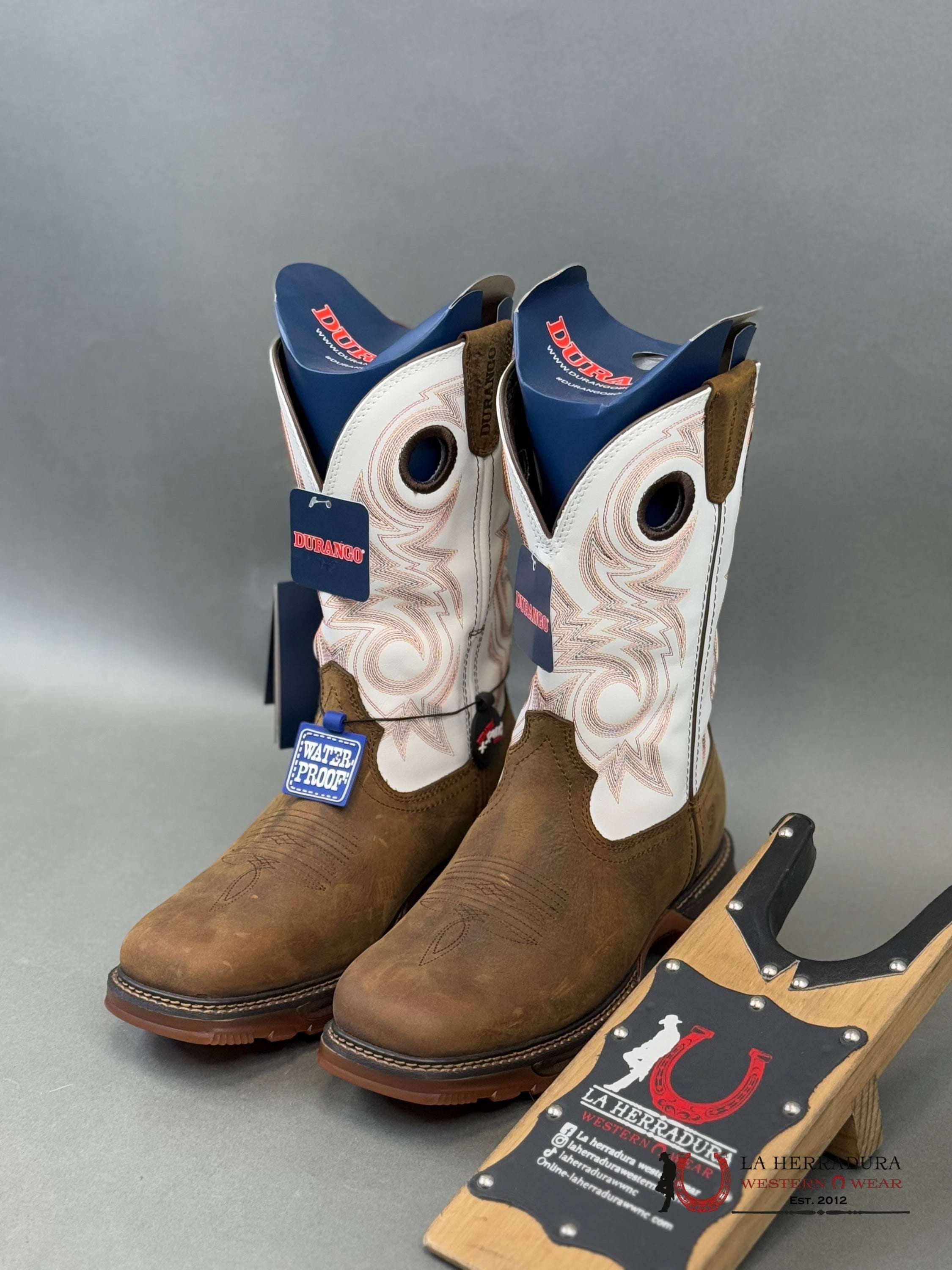 Durango Mens Work Boot Maverick Xp Dark Brown White Red Stitch Tube Ddb0302