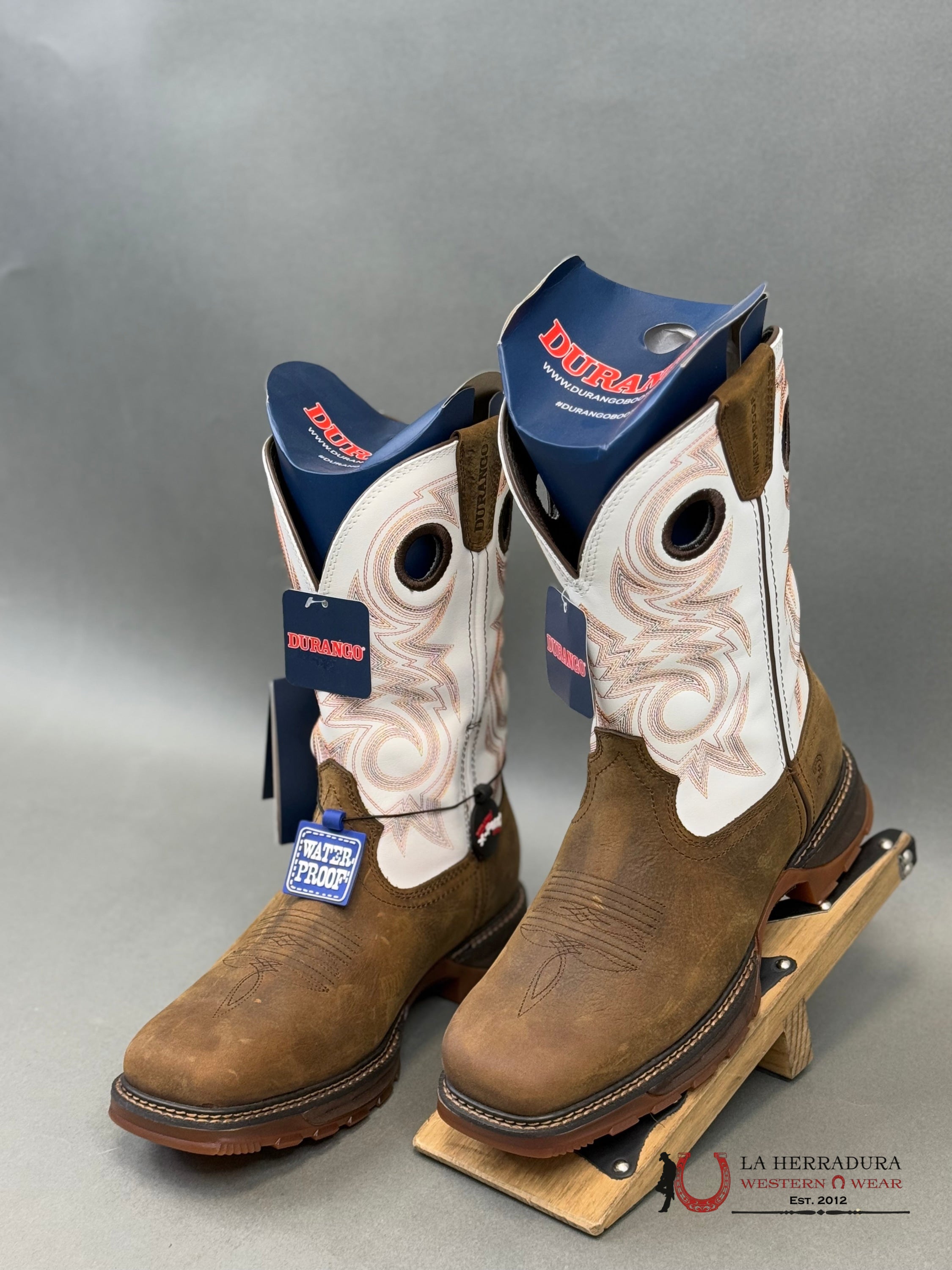 Durango Mens Work Boot Maverick Xp Dark Brown White Red Stitch Tube Ddb0302