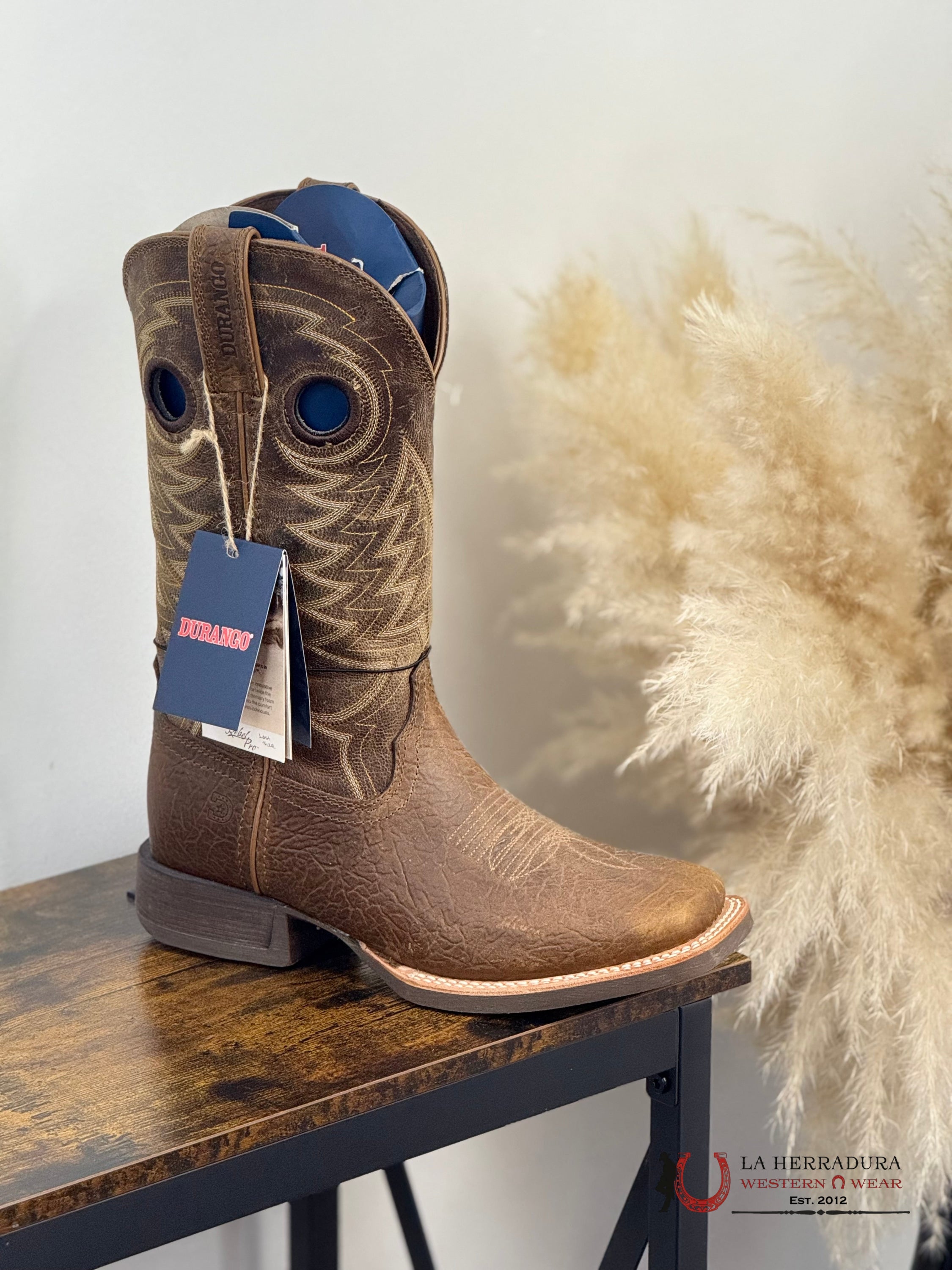 DURANGO MENS WORK BOOT REBEL BROWN STITCH TUBE DDB0221