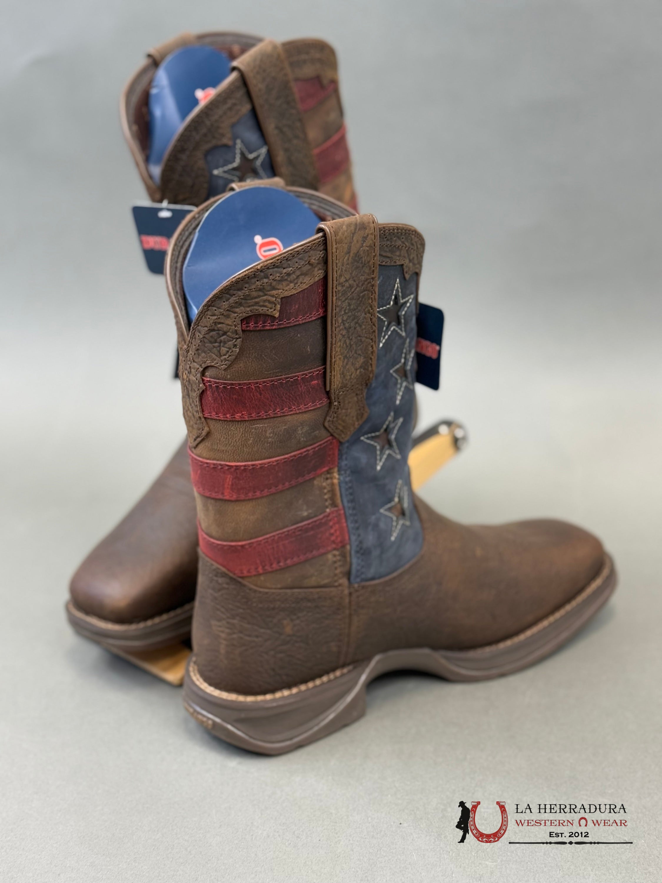 Durango Mens Work Boot Rebel Dark Brown American Flag Ddb0328