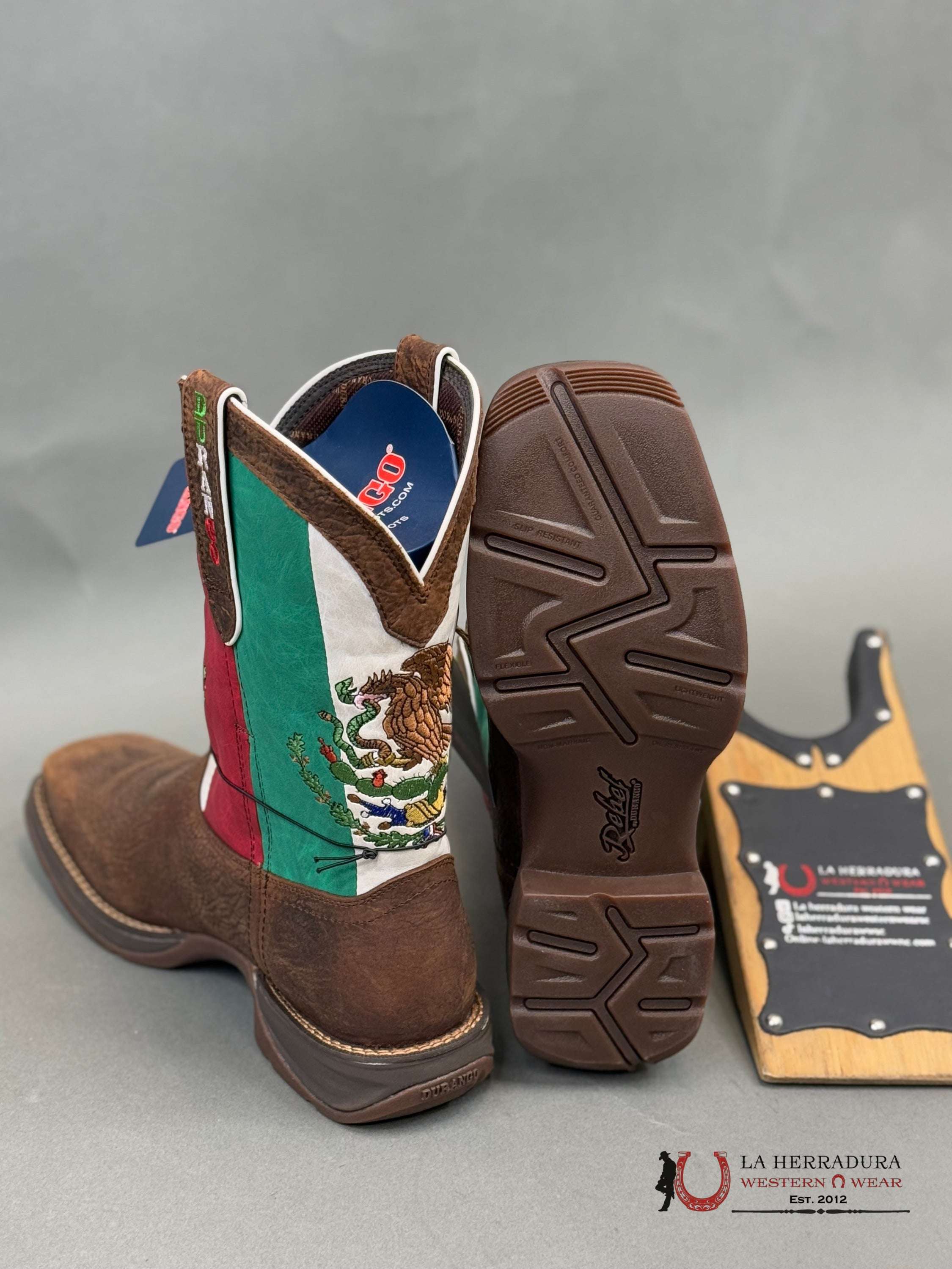 Durango Mens Work Boot Rebel Mexican Flag Tube Ddb0430
