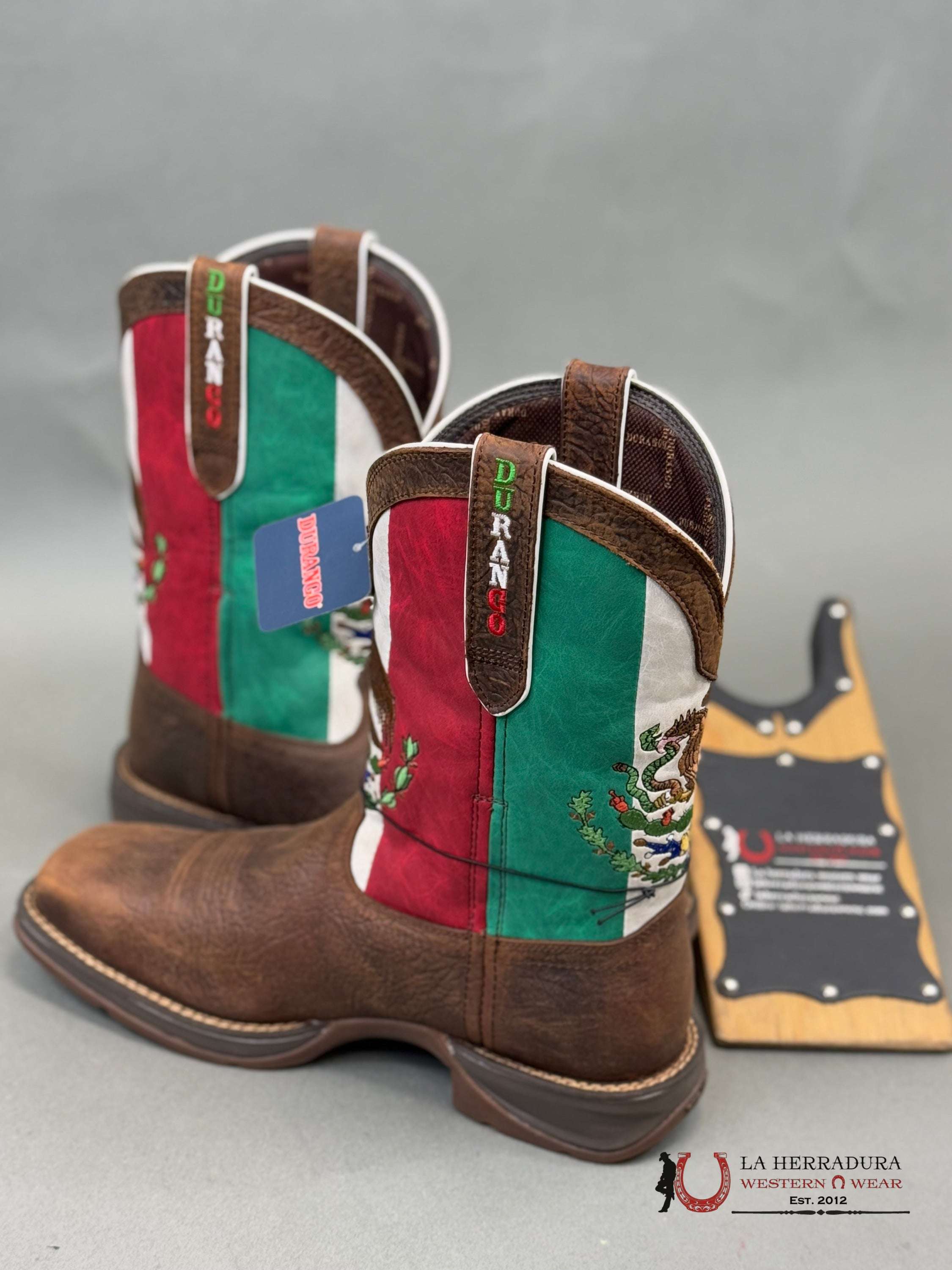 Durango Mens Work Boot Rebel Mexican Flag Tube Steel Toe Ddb0431