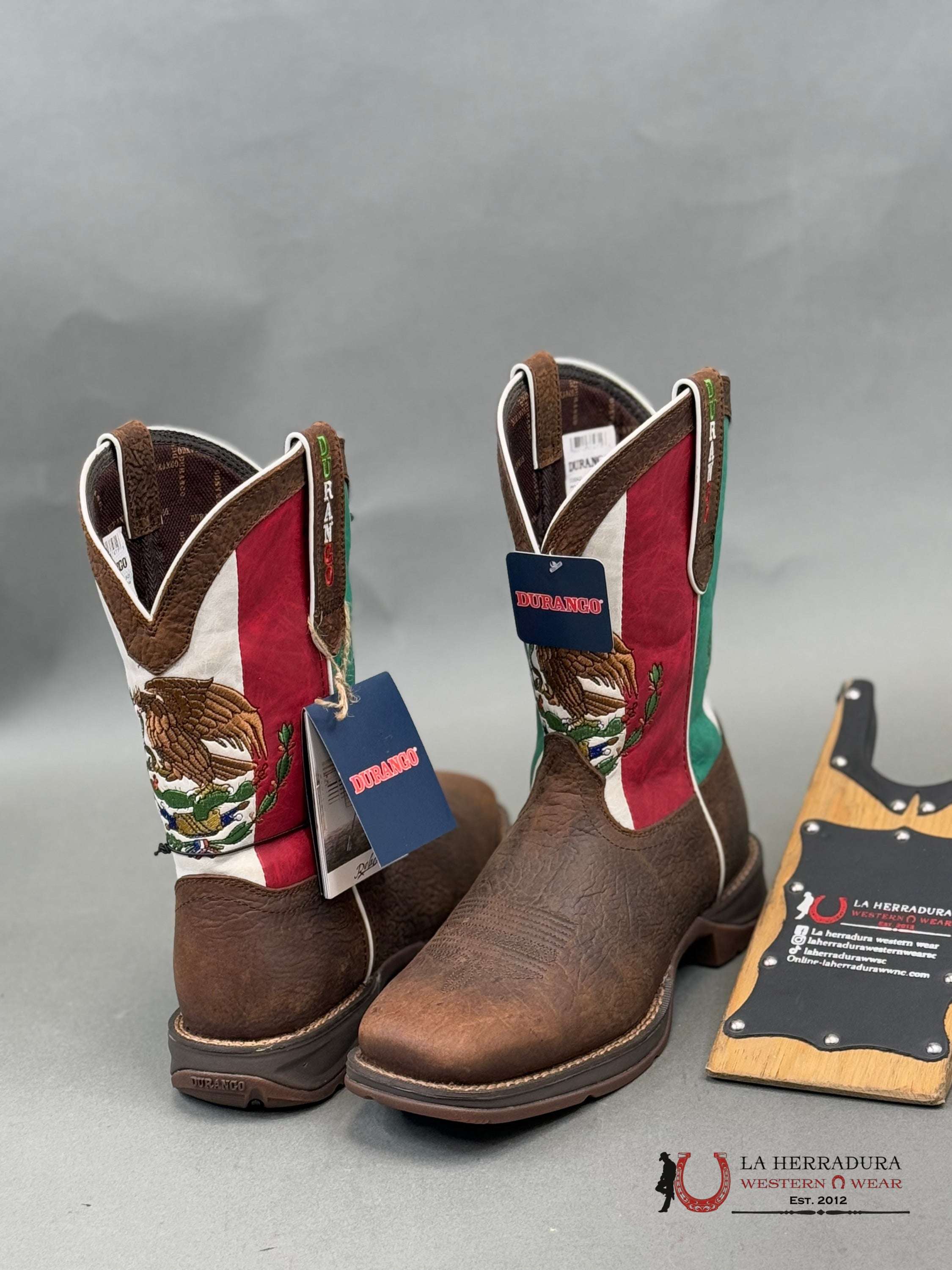 Durango Mens Work Boot Rebel Mexican Flag Tube Steel Toe Ddb0431