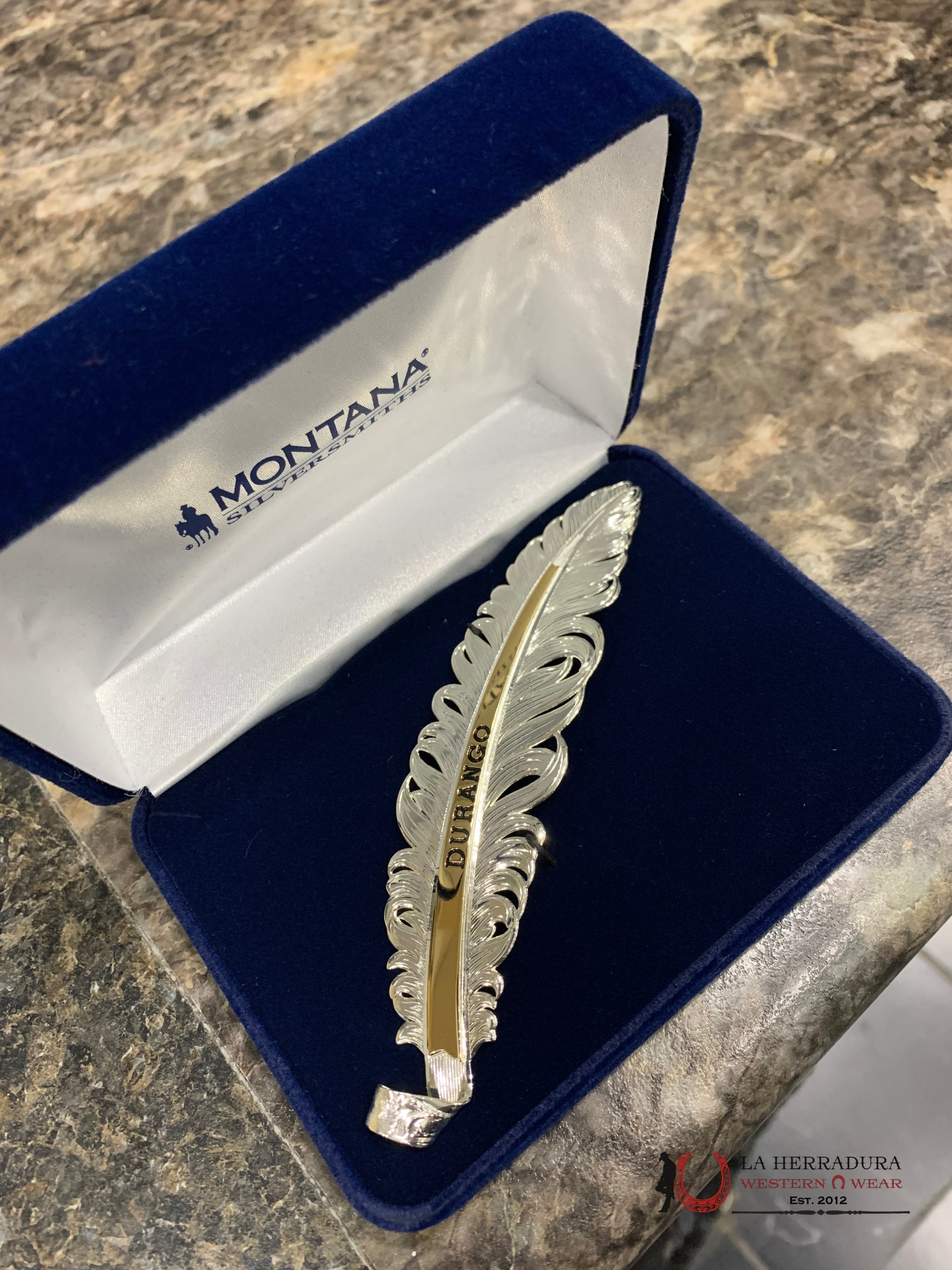 Montana Hat Feather Plata Durango Accesorios