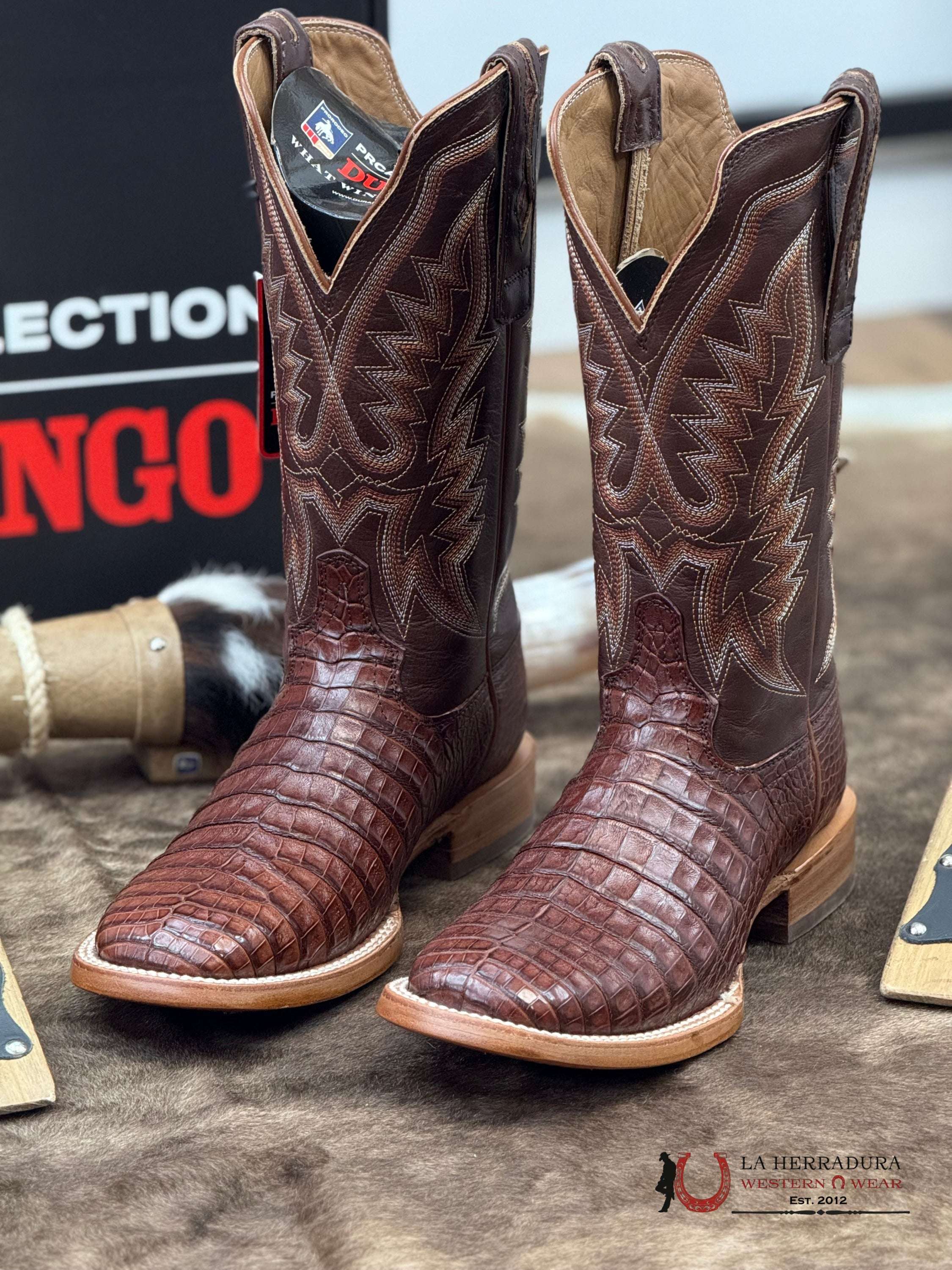 DURANGO PRCA COLLECTION CAIMEN DARK BROWN BOTAS HOMBRES