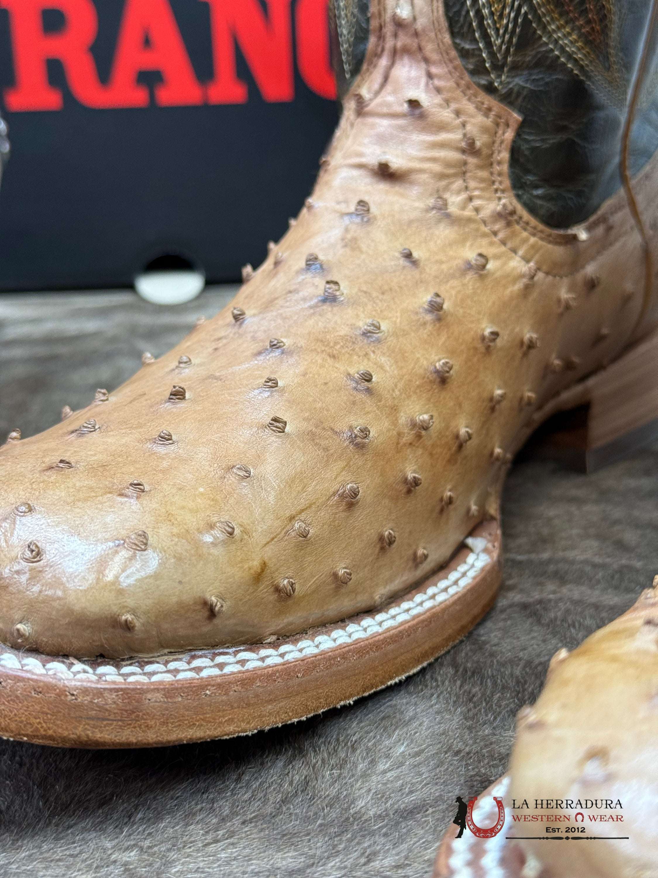 DURANGO PRCA COLLECTION OSTRICH NATURAL BOTAS HOMBRES