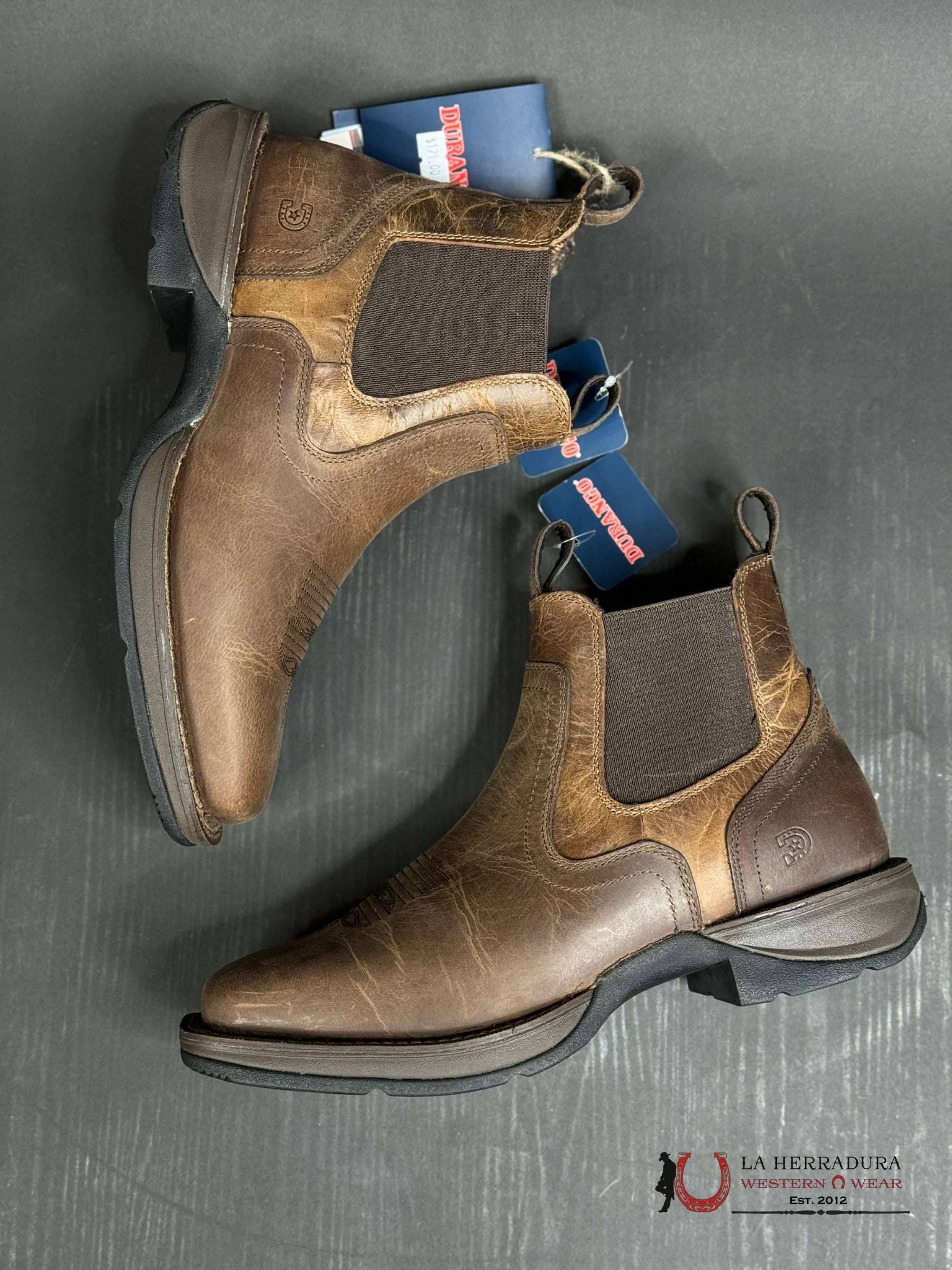 Durango Rebel Steel Square Toe Dark Brown Short Work Boot