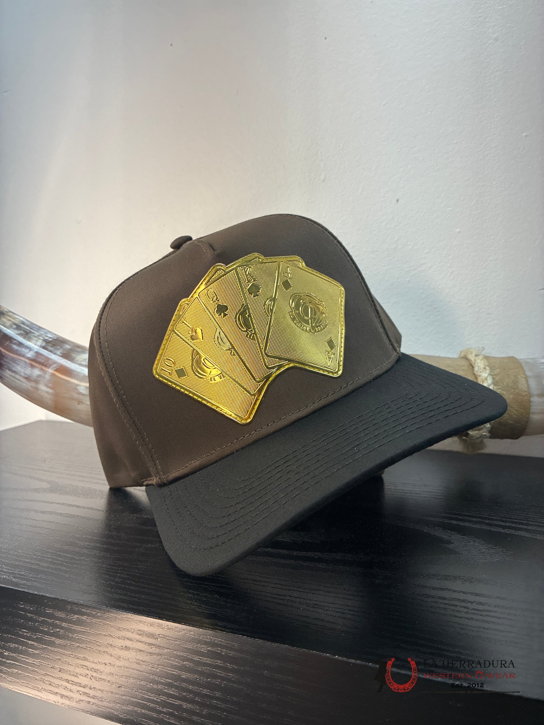 EL VIEJON CARD CAP BROWN CAPS MENS GORRAS HOMBRES