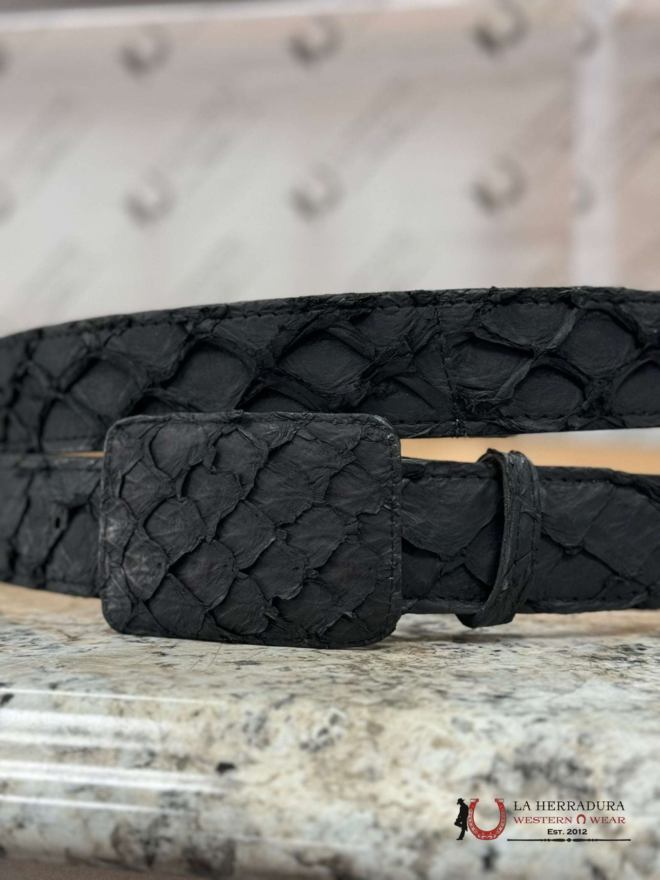 Exotic Fish Black Belt Cinturones Hombres