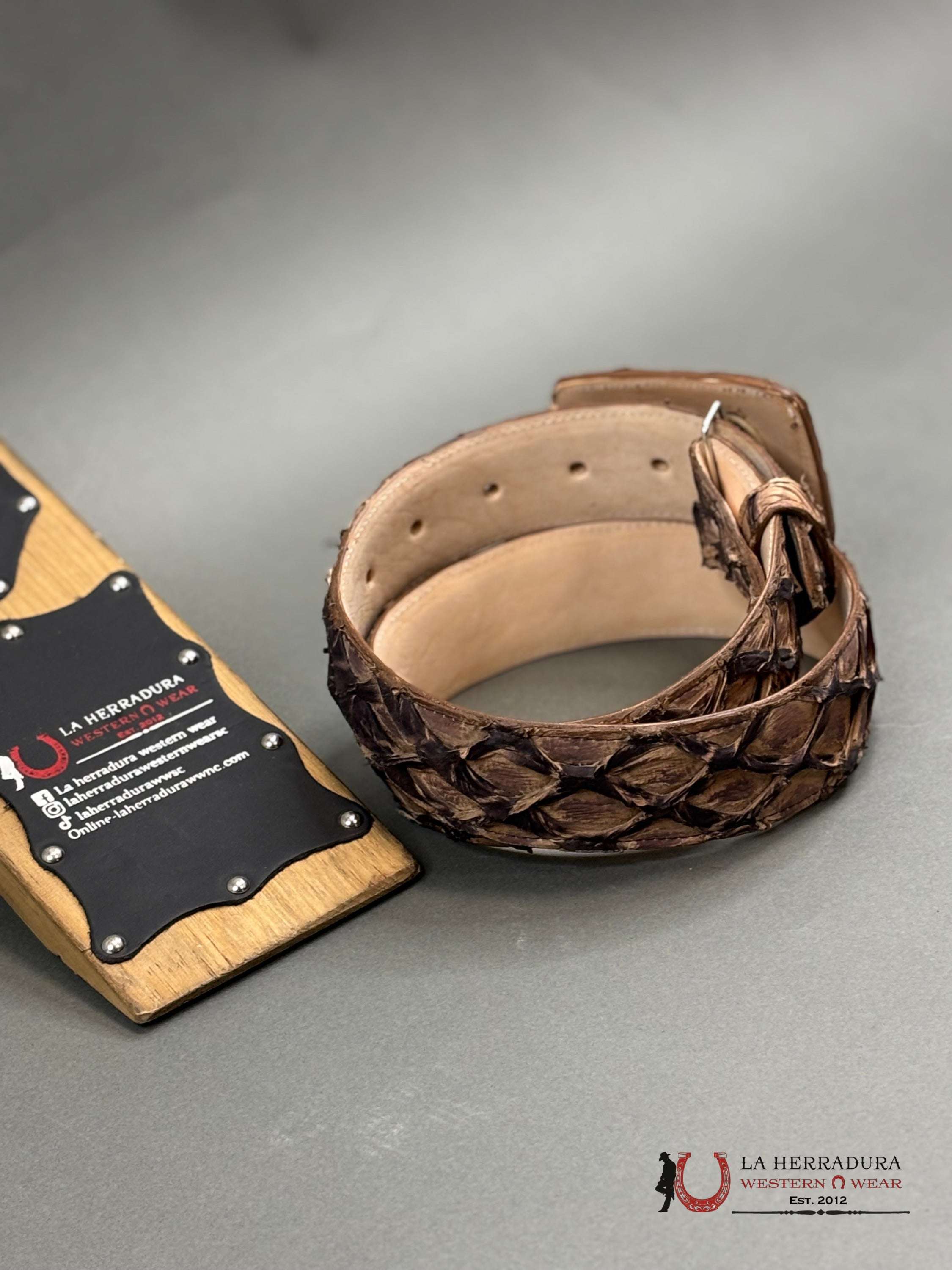 Exotic Fish Brown Belt Cinturones Hombres