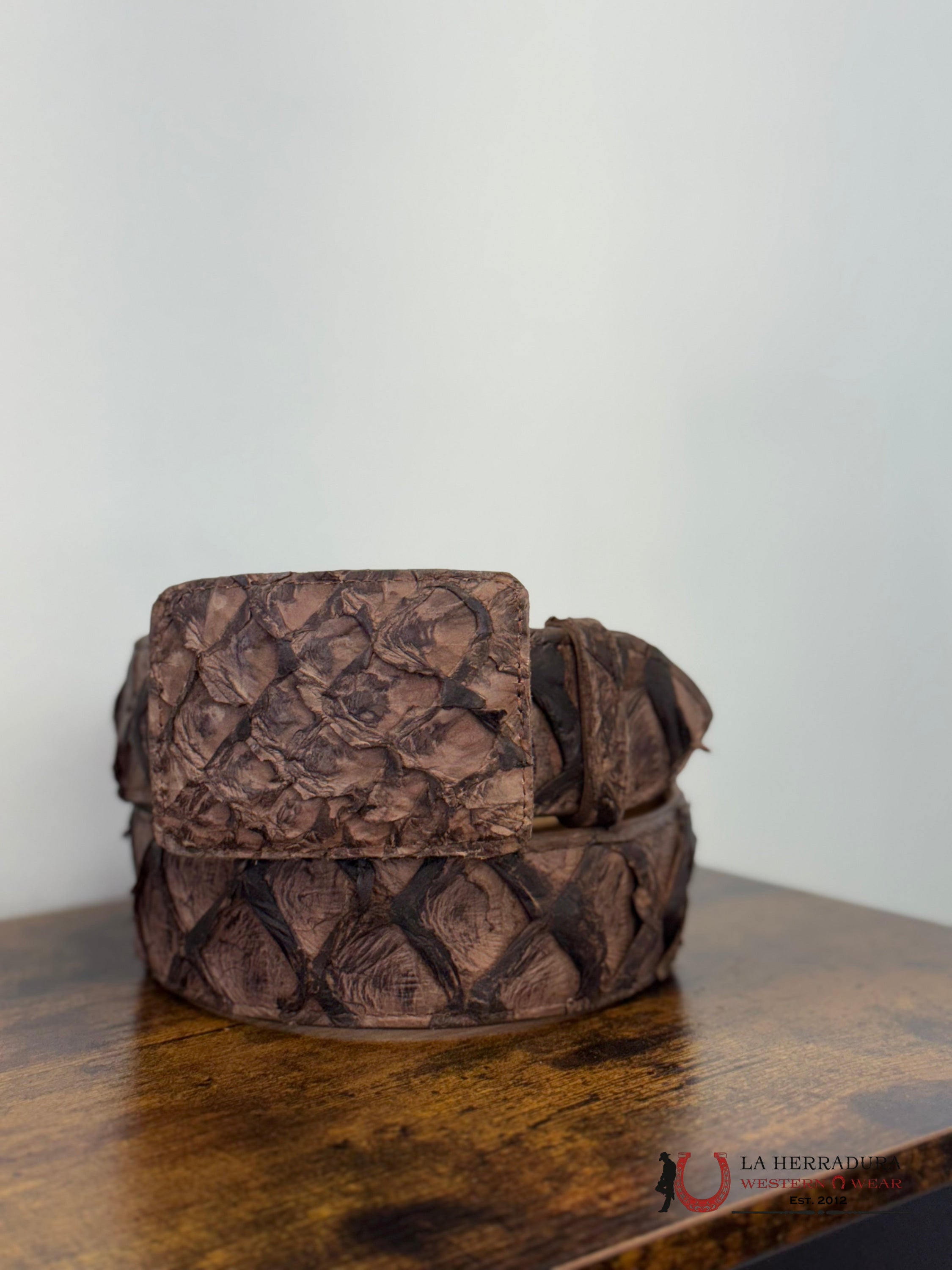 EXOTIC FISH BROWN BELT CINTURONES HOMBRES