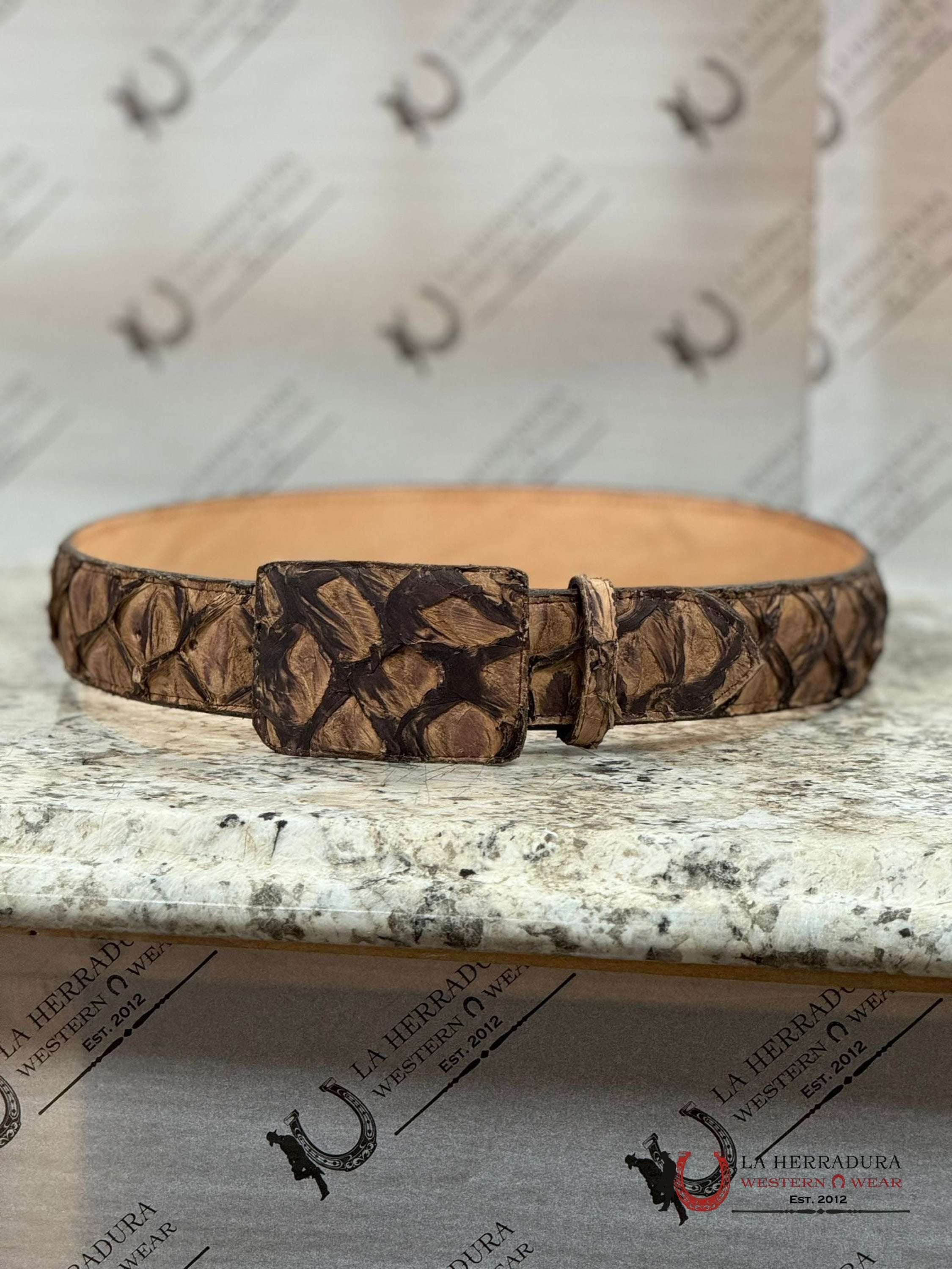 Exotic Fish Brown Belt Cinturones Hombres