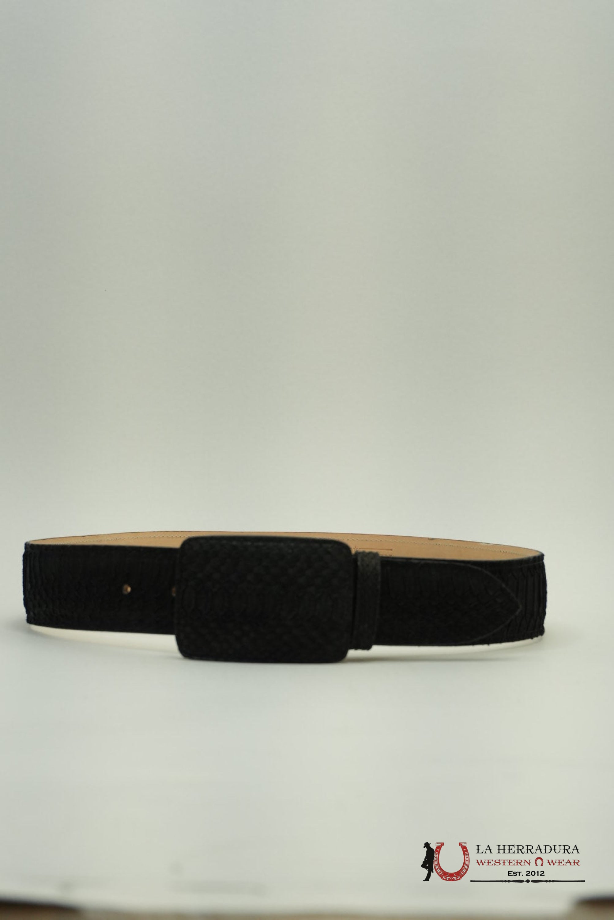 EXOTIC PYTHON BLACK BELT CINTURONES HOMBRES