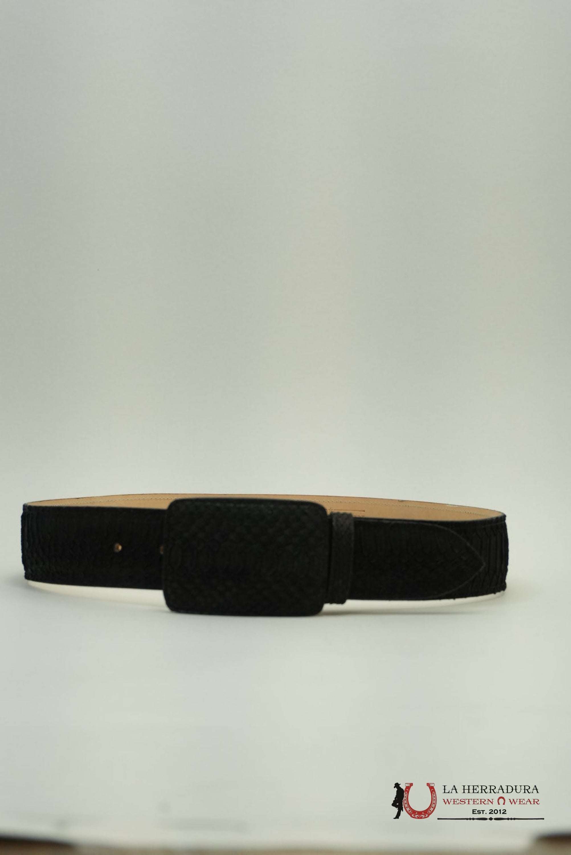 EXOTIC PYTHON BLACK BELT CINTURONES HOMBRES
