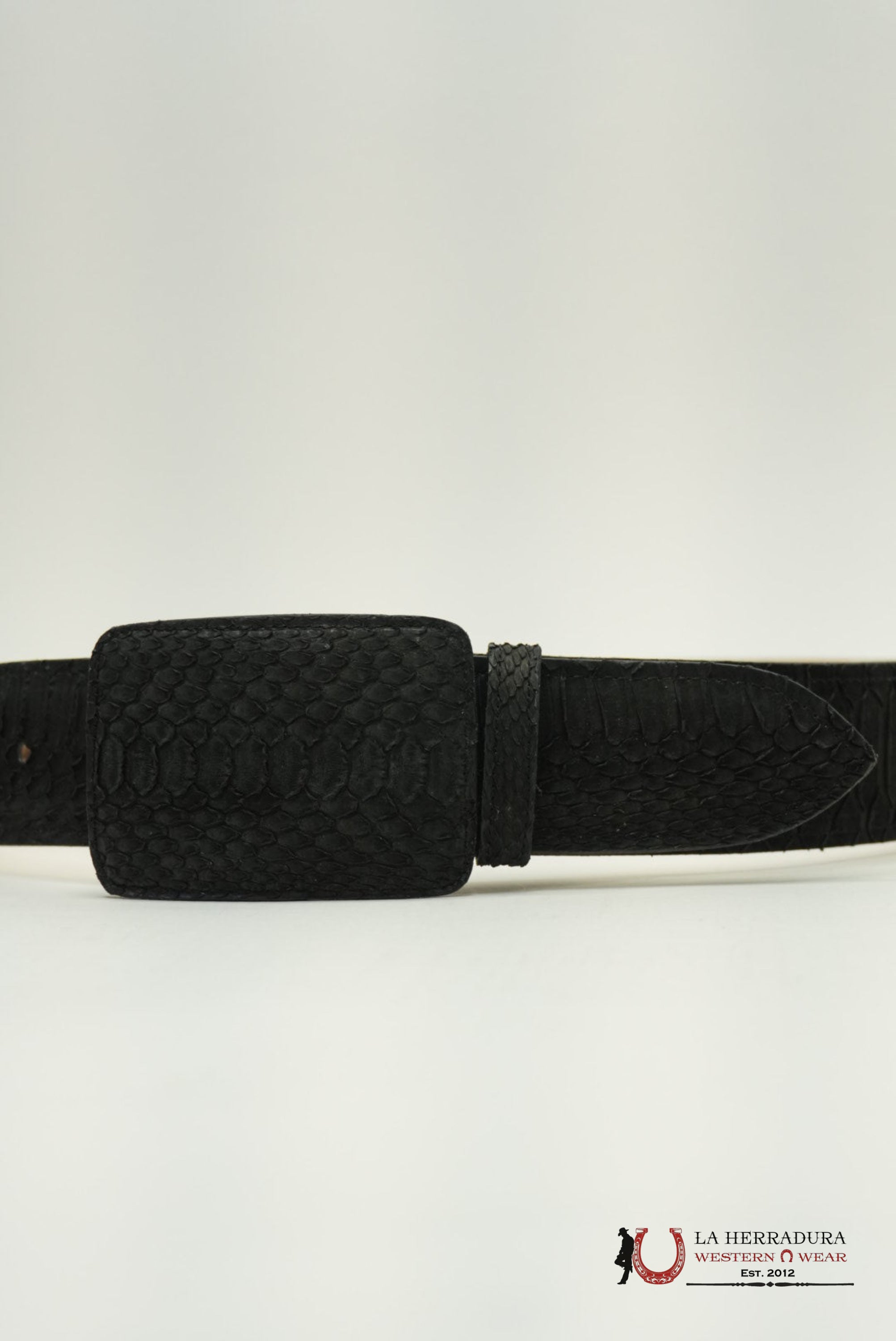 EXOTIC PYTHON BLACK BELT CINTURONES HOMBRES