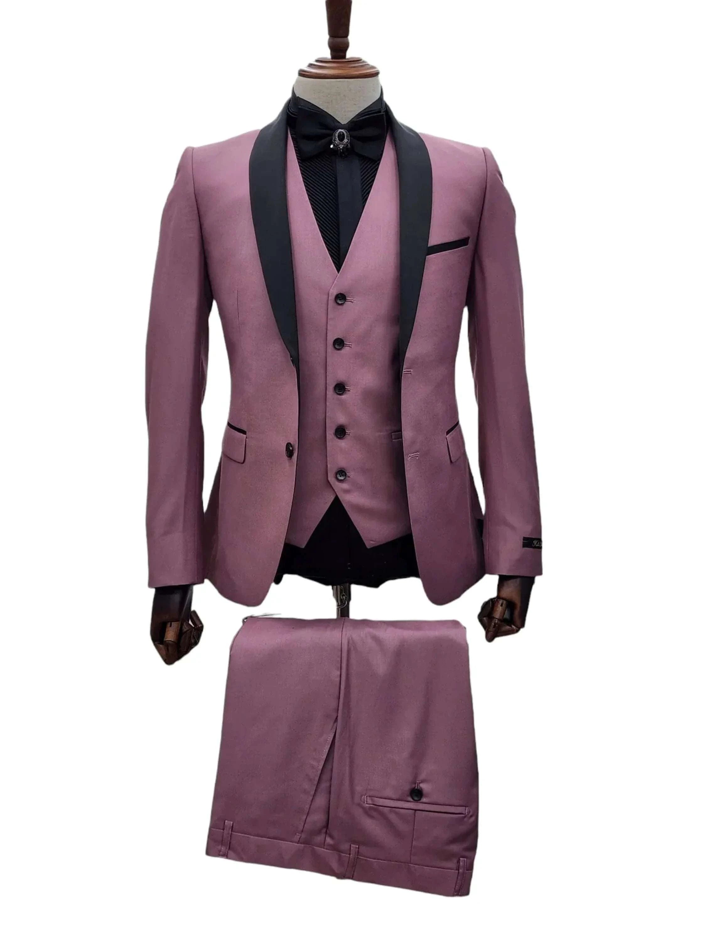 FABIO FABRINI MENS BLAZER COMBO BLUSH/BLACK - FF2SSX + V-1230 ROPA HOMBRES